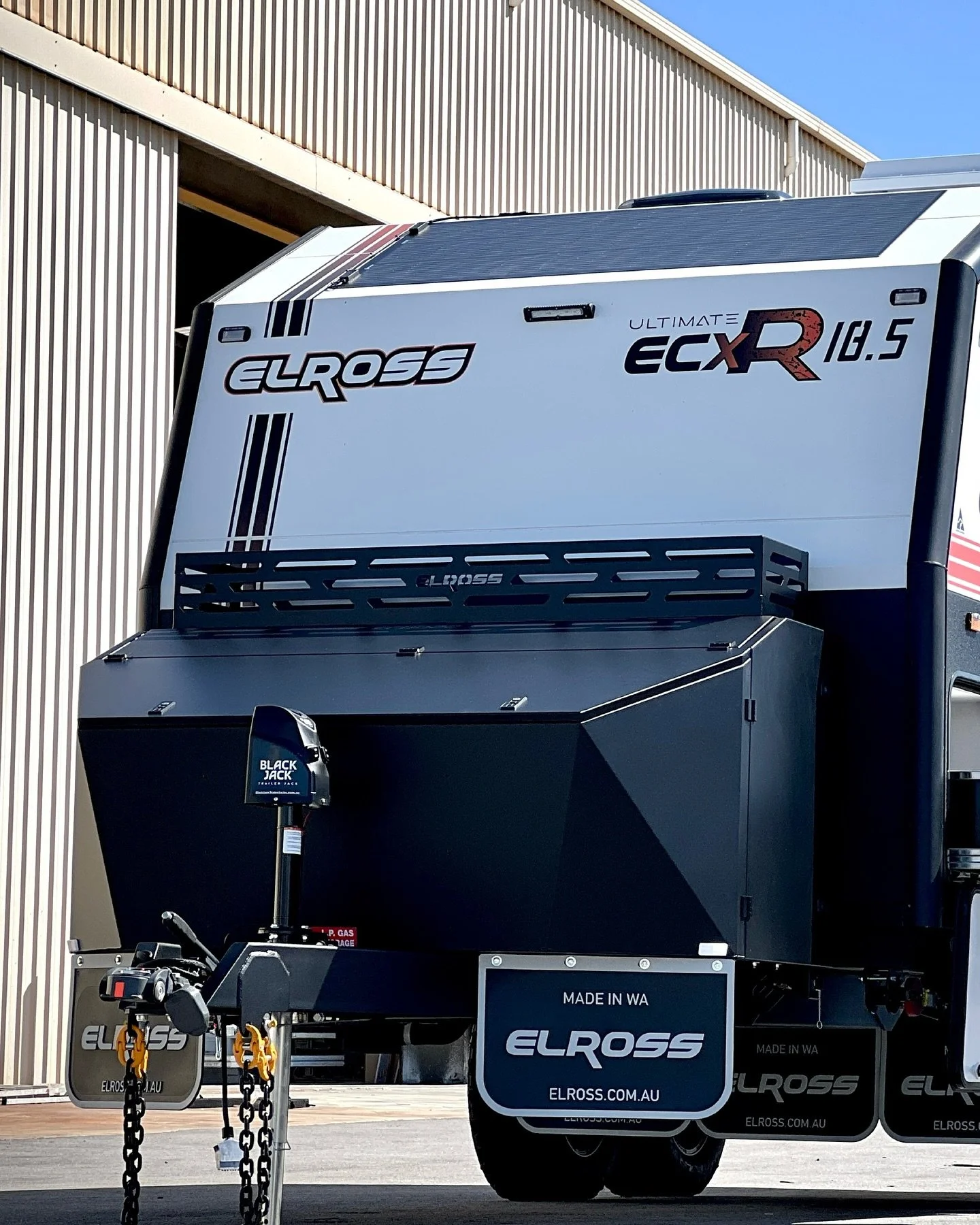 Built tough. Designed for luxury. Engineered right here in WA.
Elross ECX-R18.5
- tare weight as shown 2860kg 
🔧 Chassis &amp; Protection
	&bull;	4.5T Elross engineered chassis with Cobra Protection Coat
	&bull;	Cruisemaster ATX Airbag Suspension wi