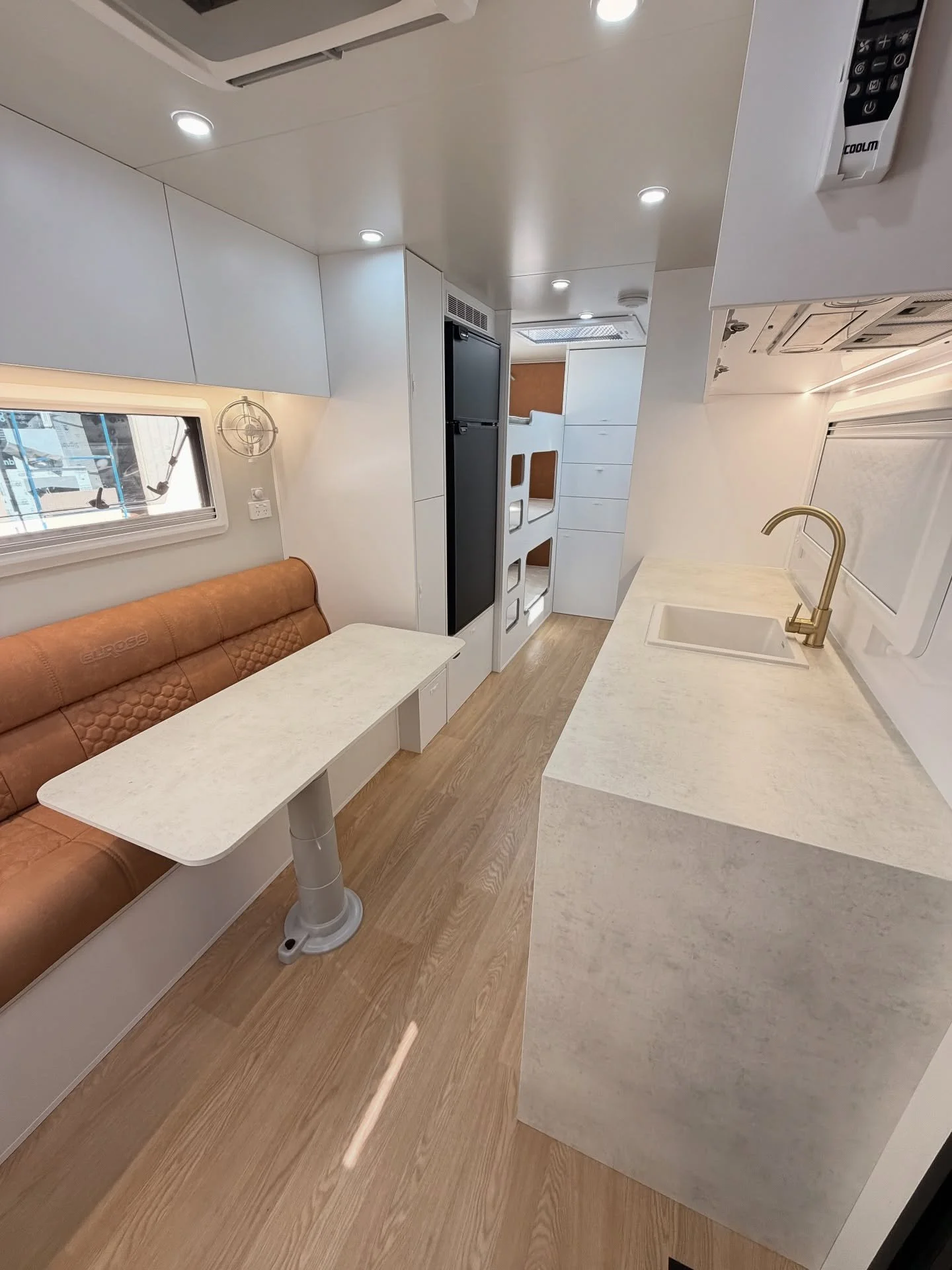 Wow 🤩 looks great 👍 This one off benchtop is Xenolith by @polytec it is amazing and looks like real concrete and compliments the Matt white @nxdecor.au and the blonde oak @polyfloraustralia The only downside is the benches are super heavy ⚖️📈 and 