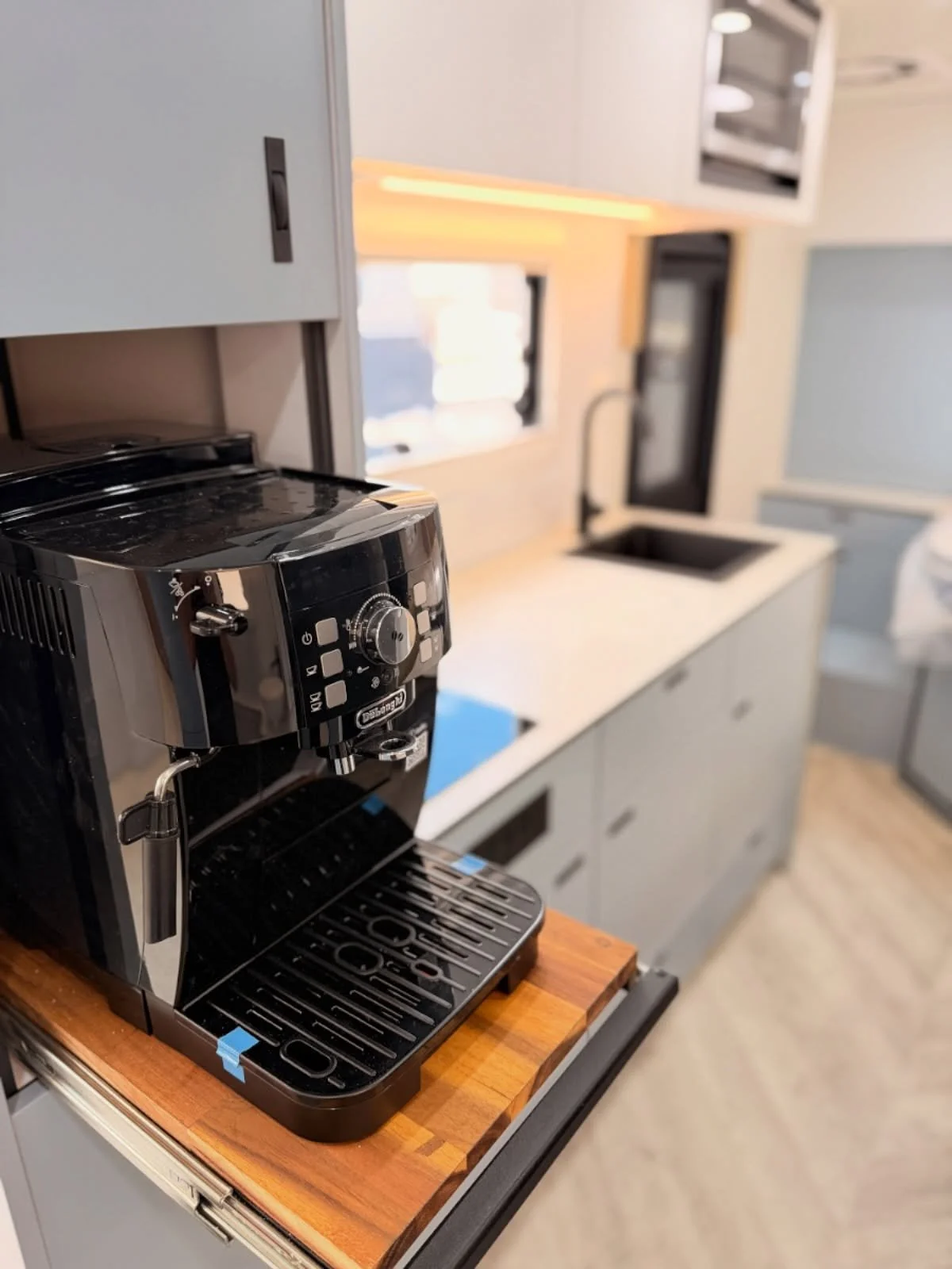 It&rsquo;s great that adding a coffee machine into your caravan with today&rsquo;s technology is a breeze! ☕️ what machine would you choose for your perfect brew? The @delonghianz is quite popular #elross #coffee #coffeelover #coffeetime #offgrid #ca