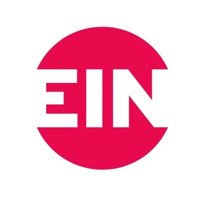 Logo with "EIN" inside a red circle on a white background