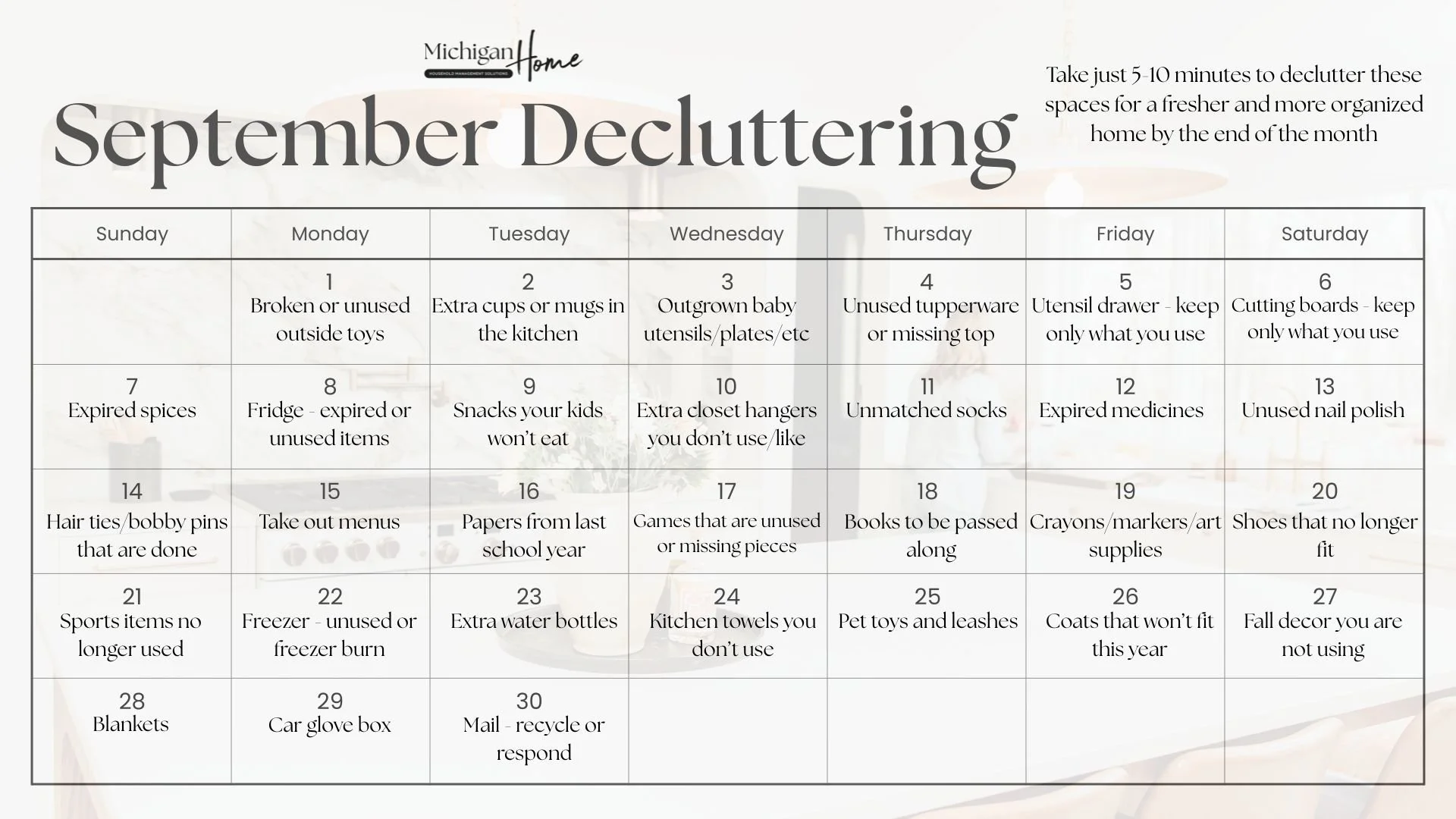 September decluttering project