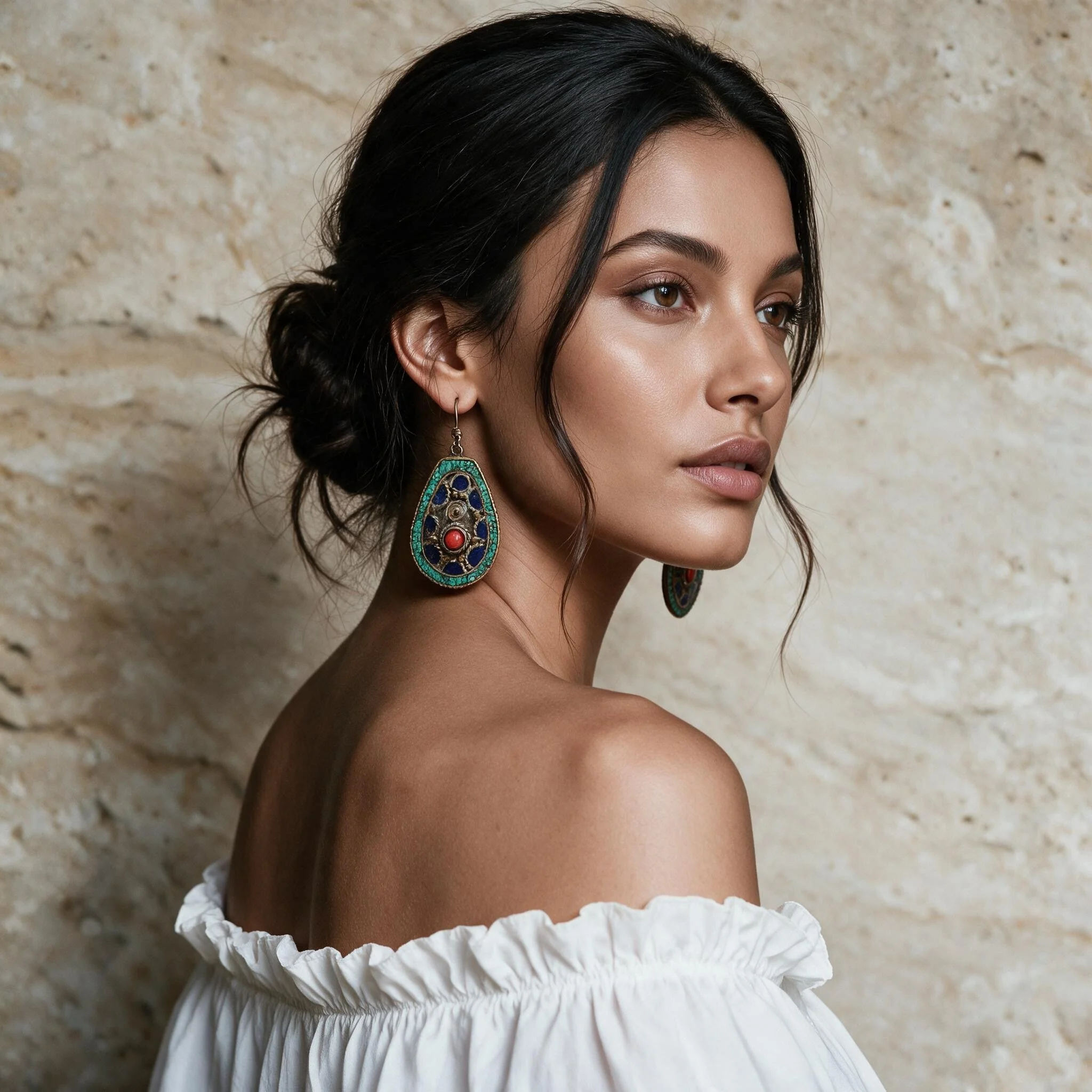 Sacred Mosaic Teardrop Earrings