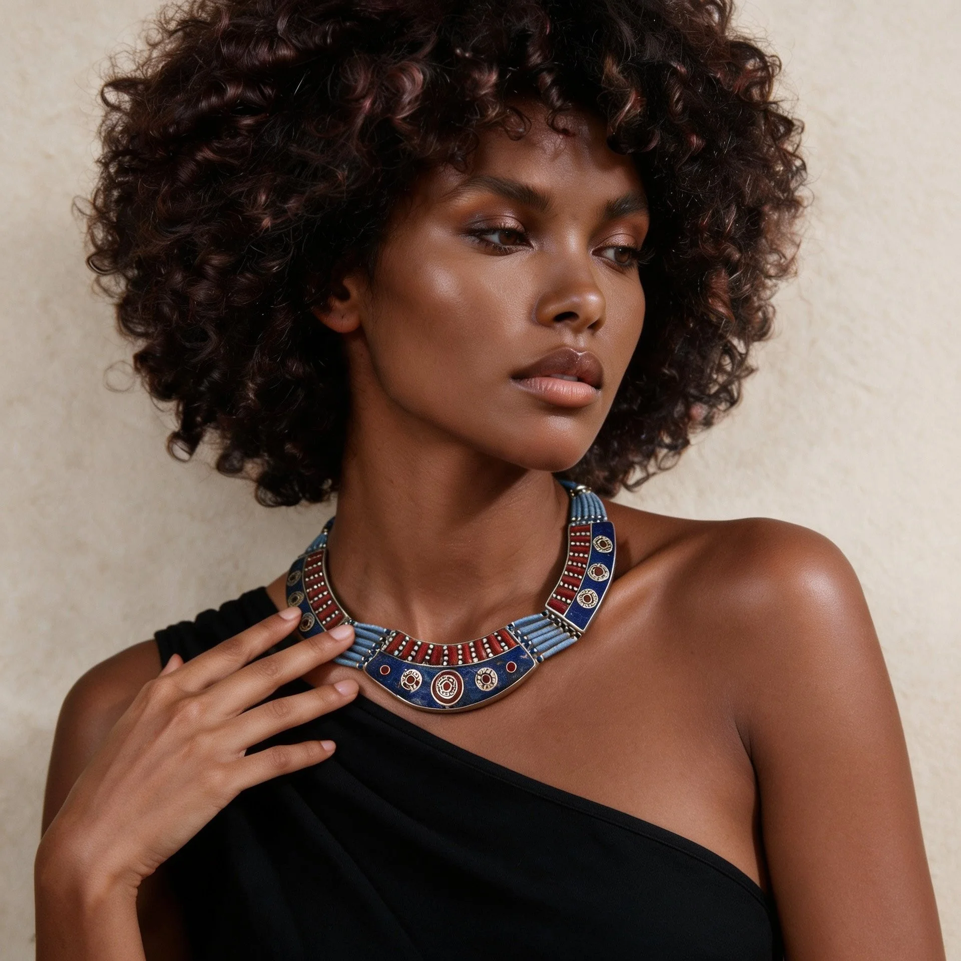 Royal Lapis Block Choker