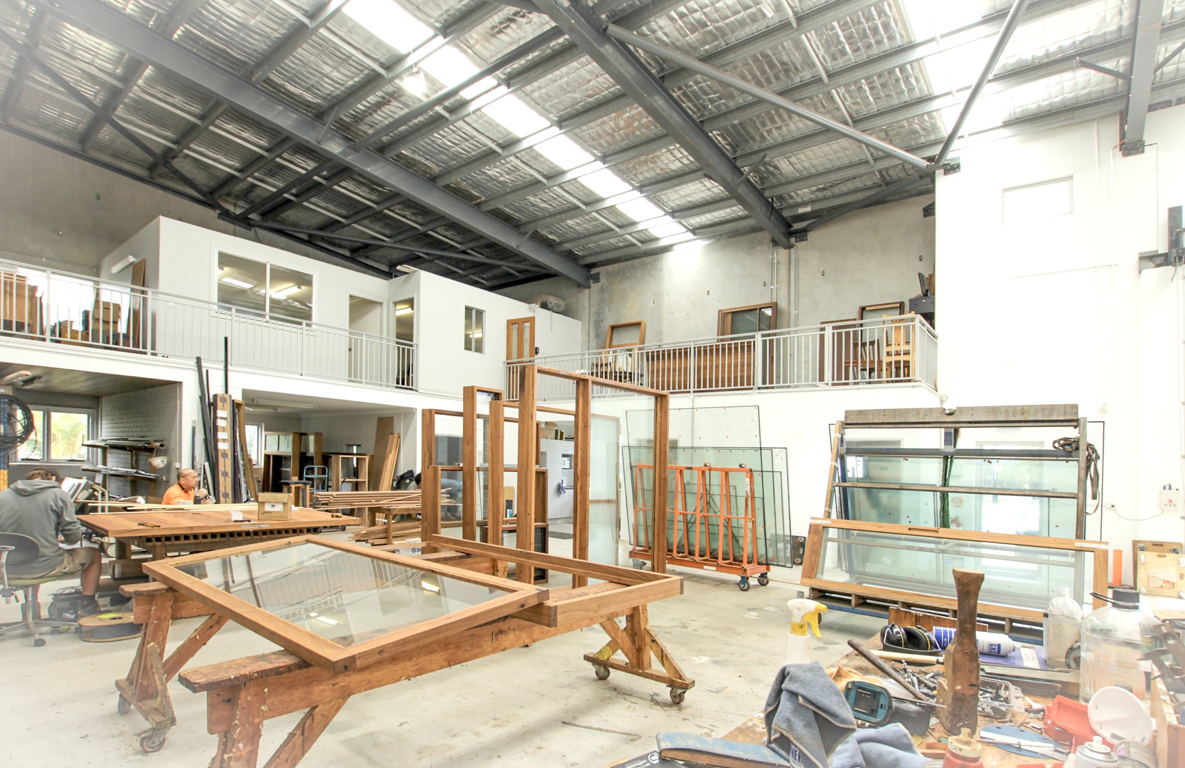 Step 7. Glazing, finishing and treating window and doors ready for site delivery.