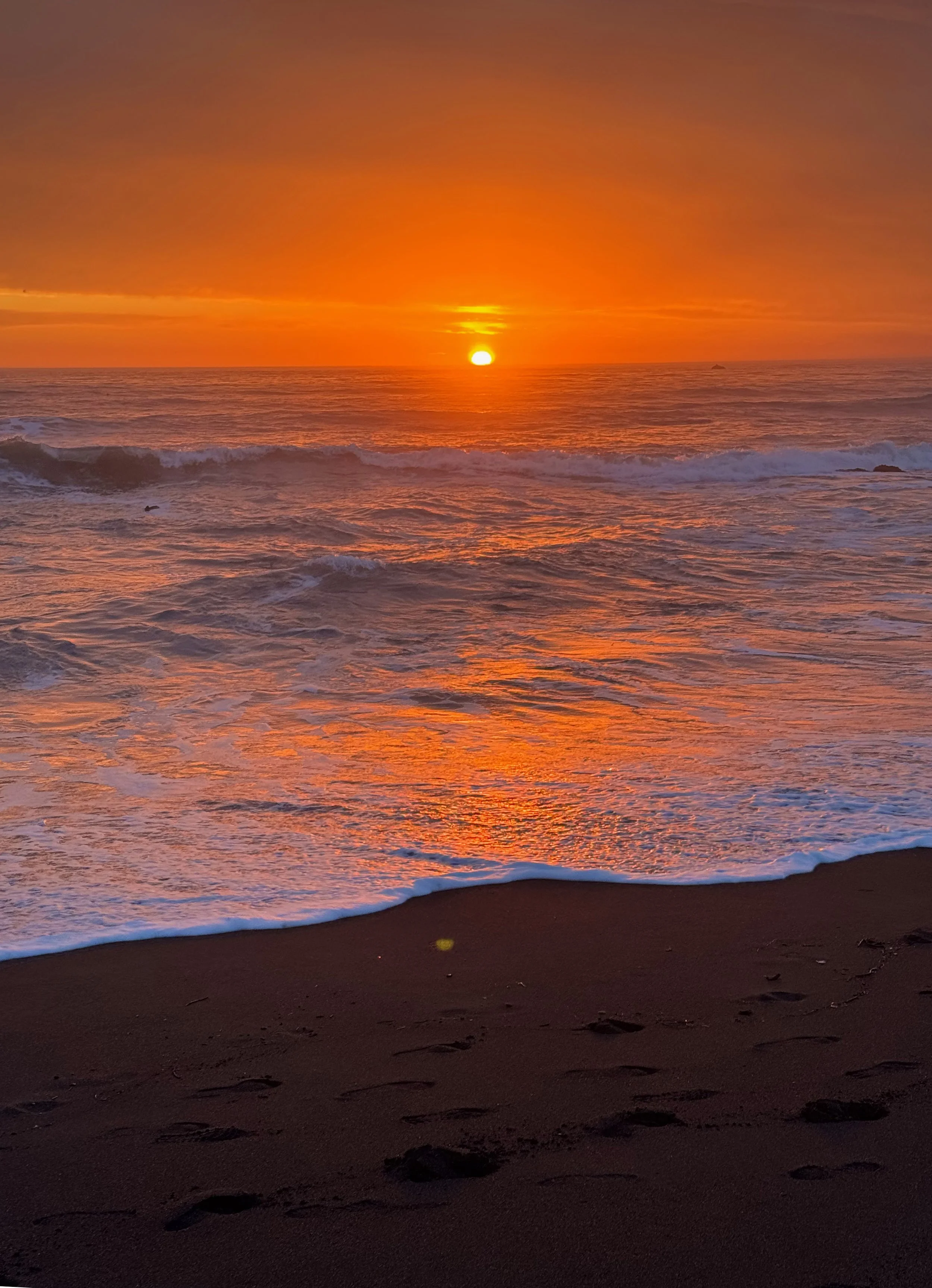 A "typical;" extraordinary sunset at Oceanfront Cambria.