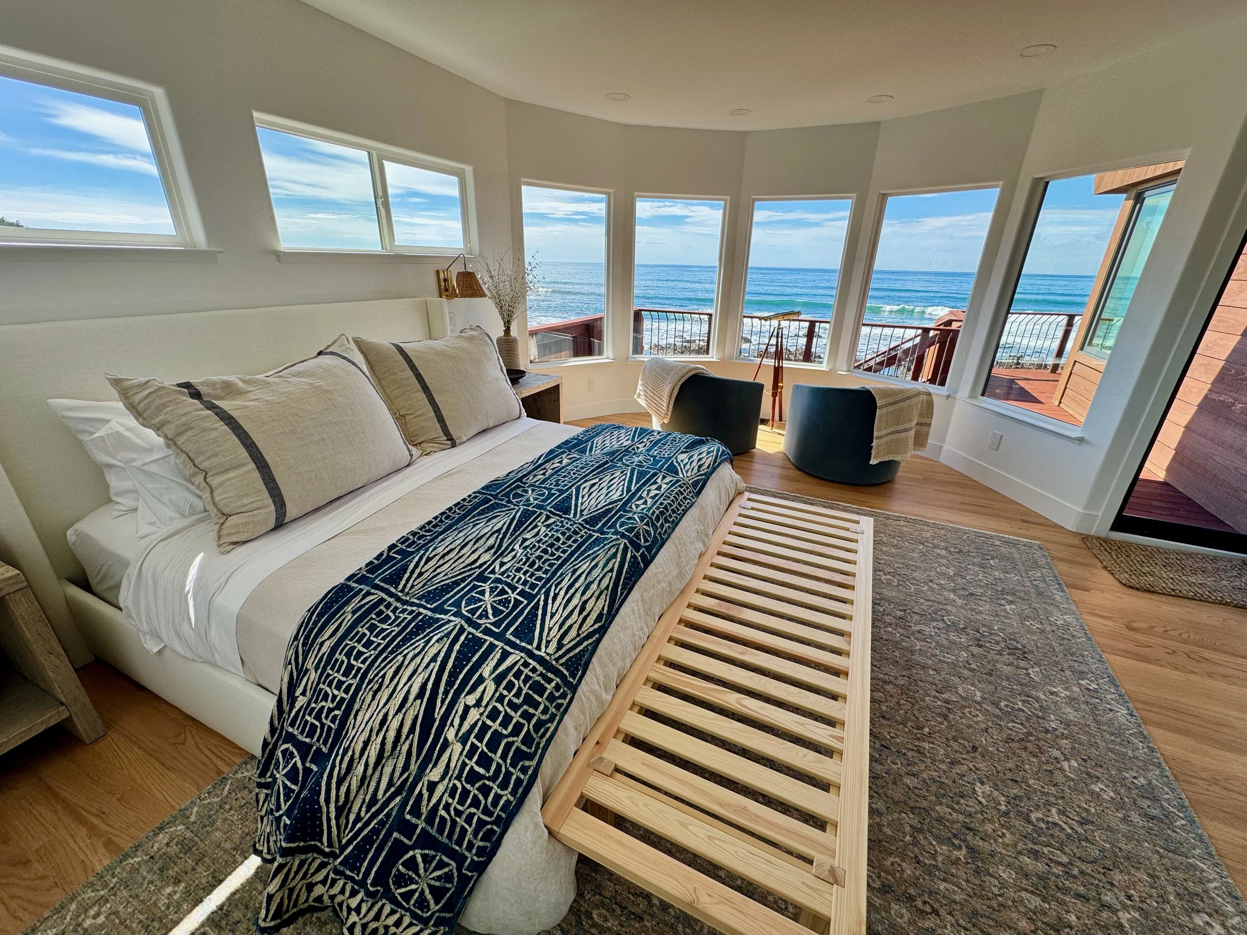 New master bedroom with spectacular views day and night.