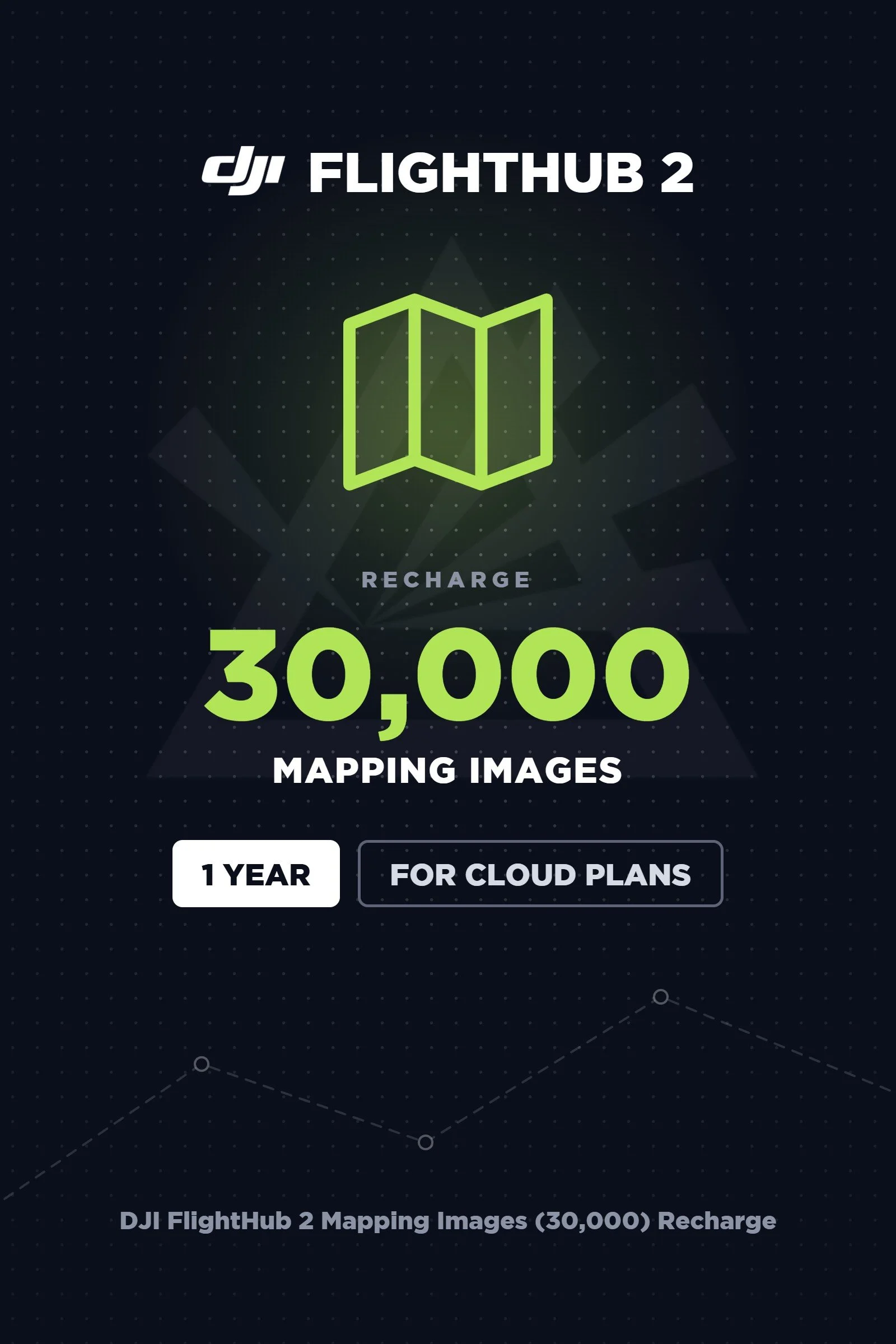 DJI FlightHub 2 mapping images recharge, 30,000 images valid one year for drone survey and site reconstruction