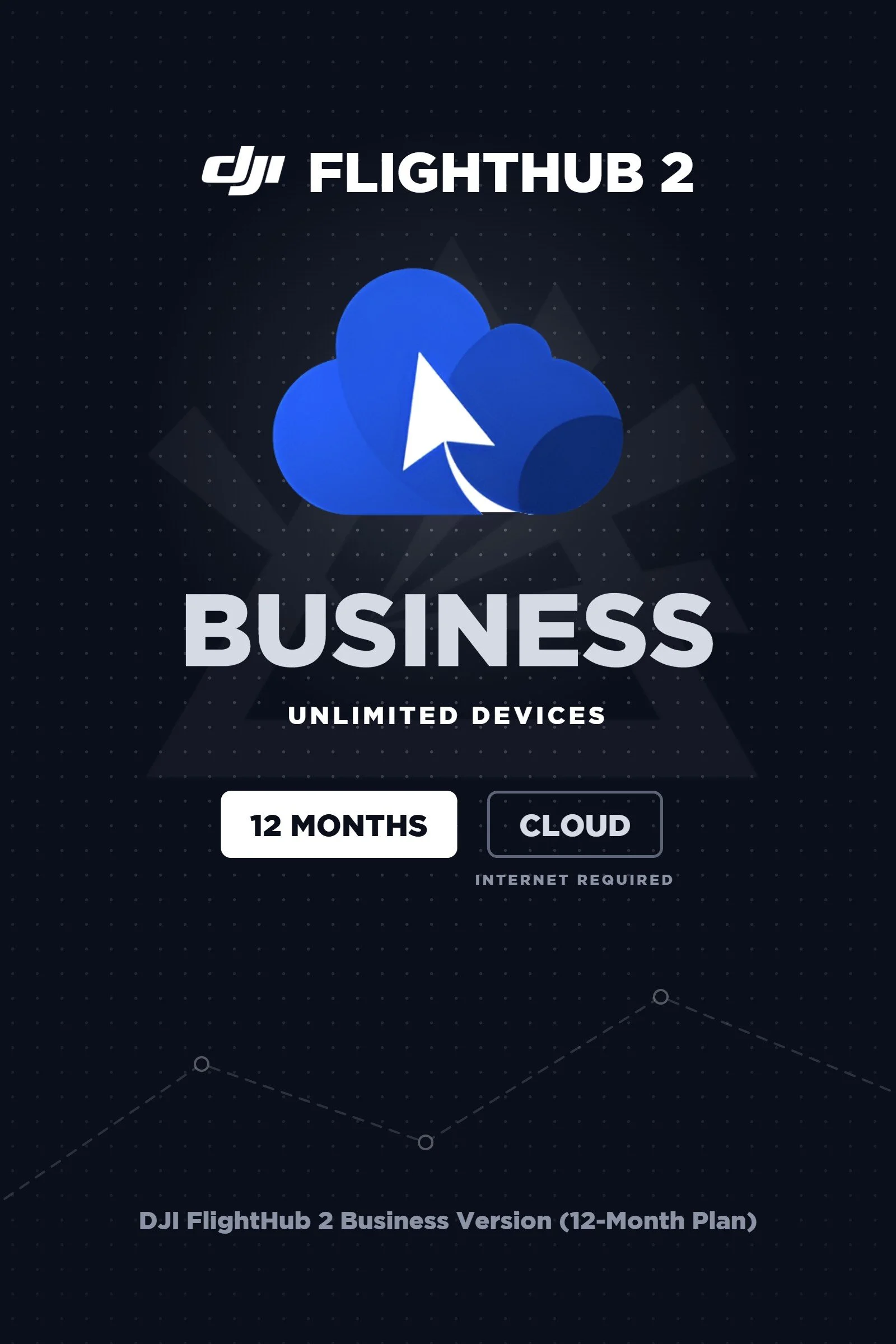 DJI FlightHub 2 Business Version for twelve months, unlimited connected devices and 500 GB storage for drone fleets