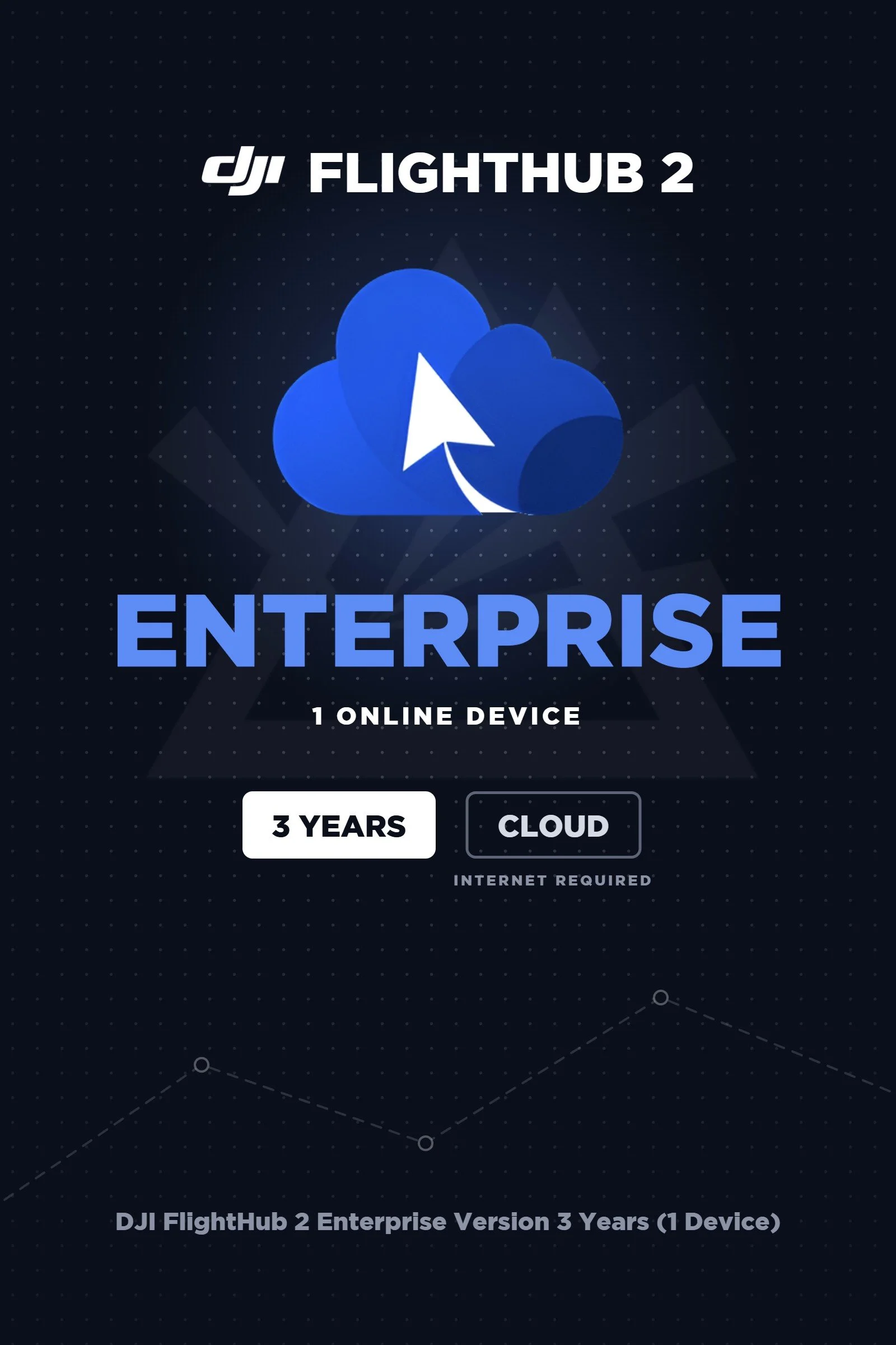 DJI FlightHub 2 Enterprise, three year subscription for one online device with unlimited cloud storage for dock fleets