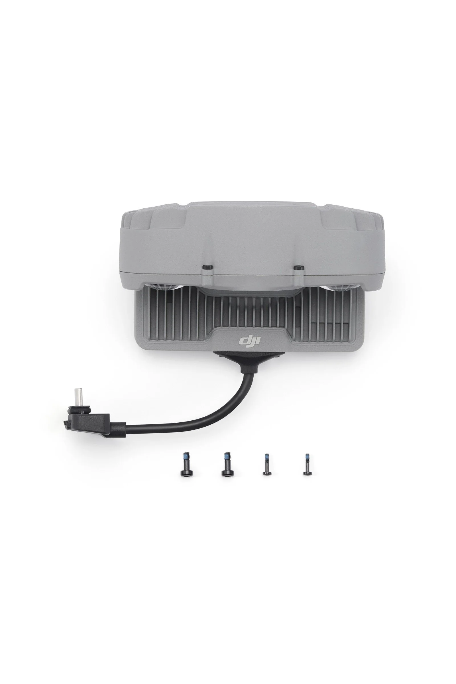 DJI AL2D spotlight rear view showing the cooling heatsink and the cable that plugs into the Matrice 5TD