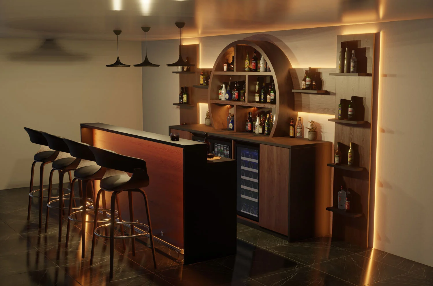 A Small Home Bar to Suit all Occasions