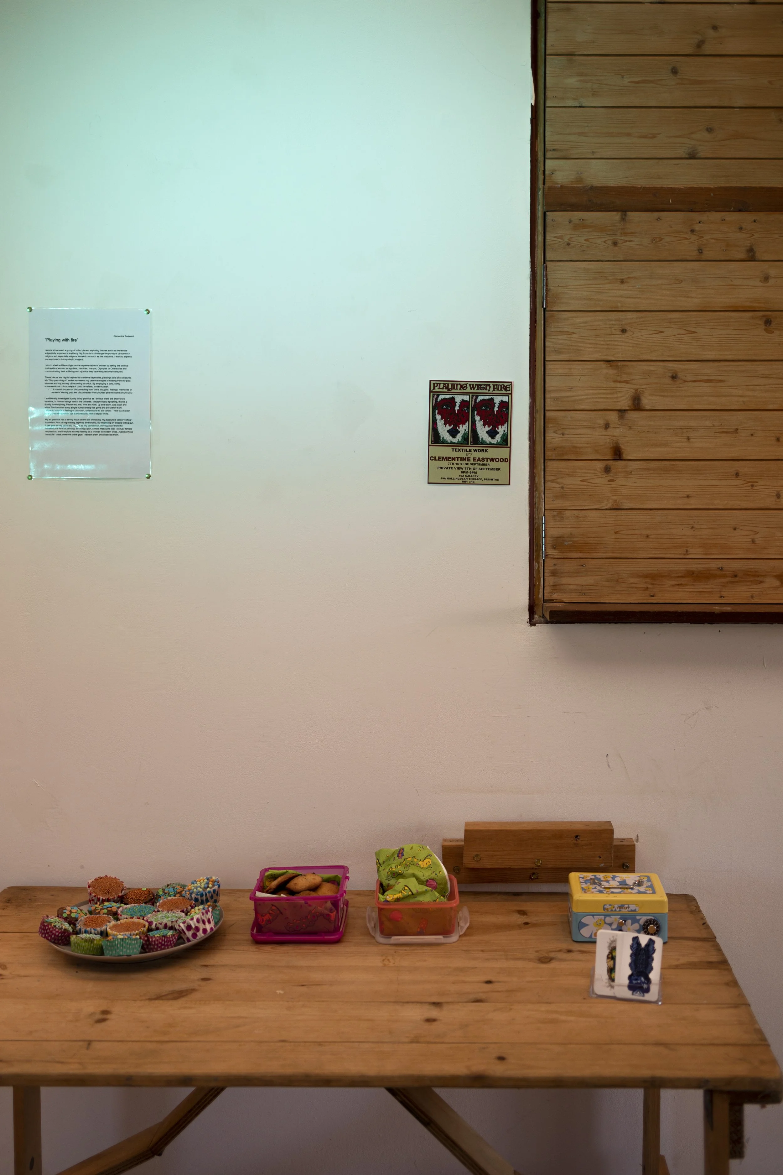 Drinks and snacks available at the private view