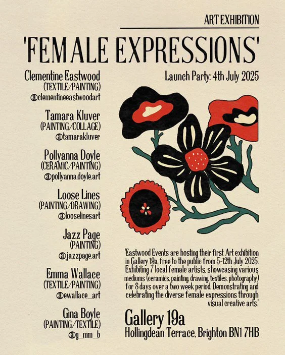 Female Expressions 19a Gallery July 2025 Organised by Eastwood Events