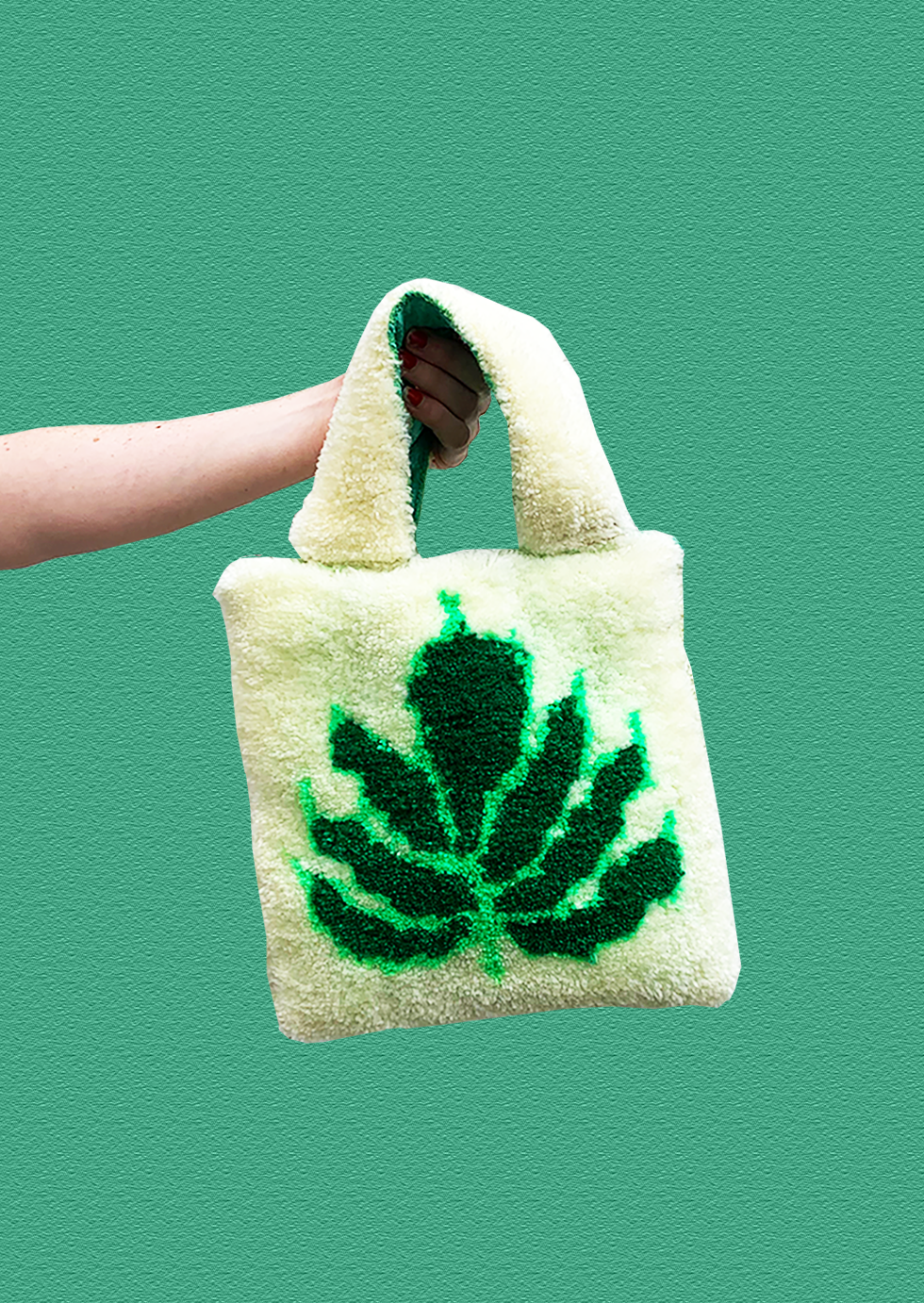 Weed tufted handbag