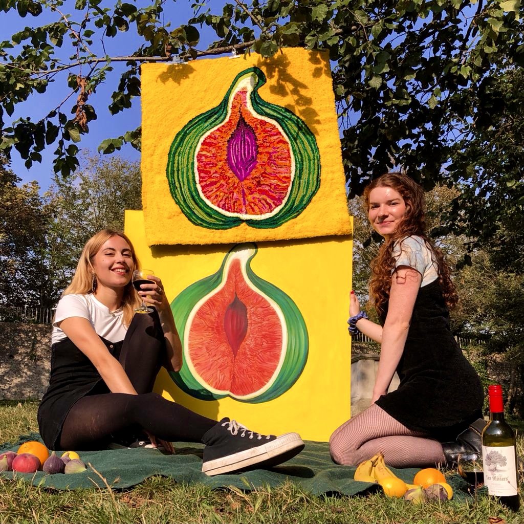 Collaboration with Pollyanna Doyle turning her "Fig" painting into a tufted rug. Rug designed by Pollyanna Doyle