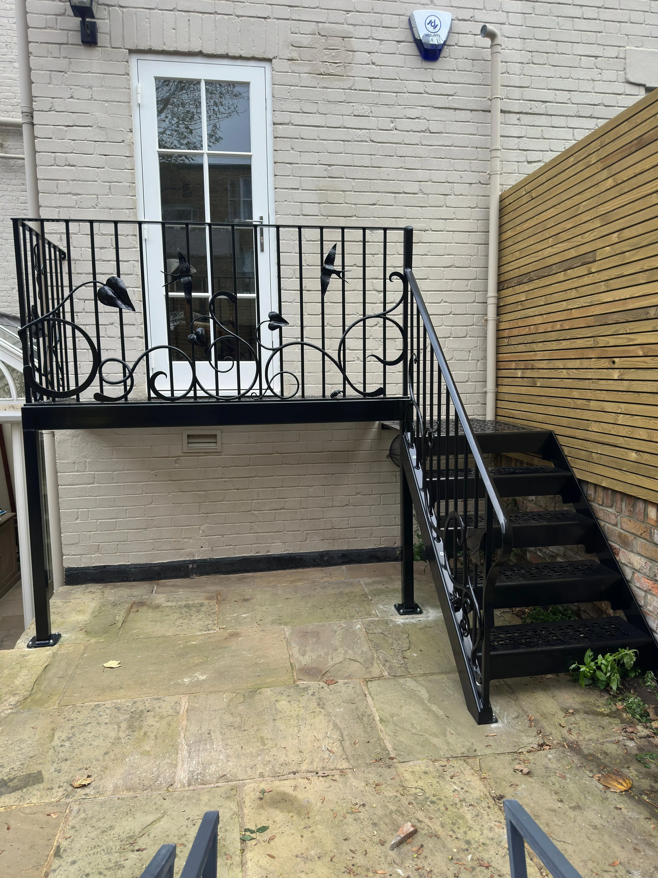 Bespoke, Organic Style Balcony Staircase and Treads
