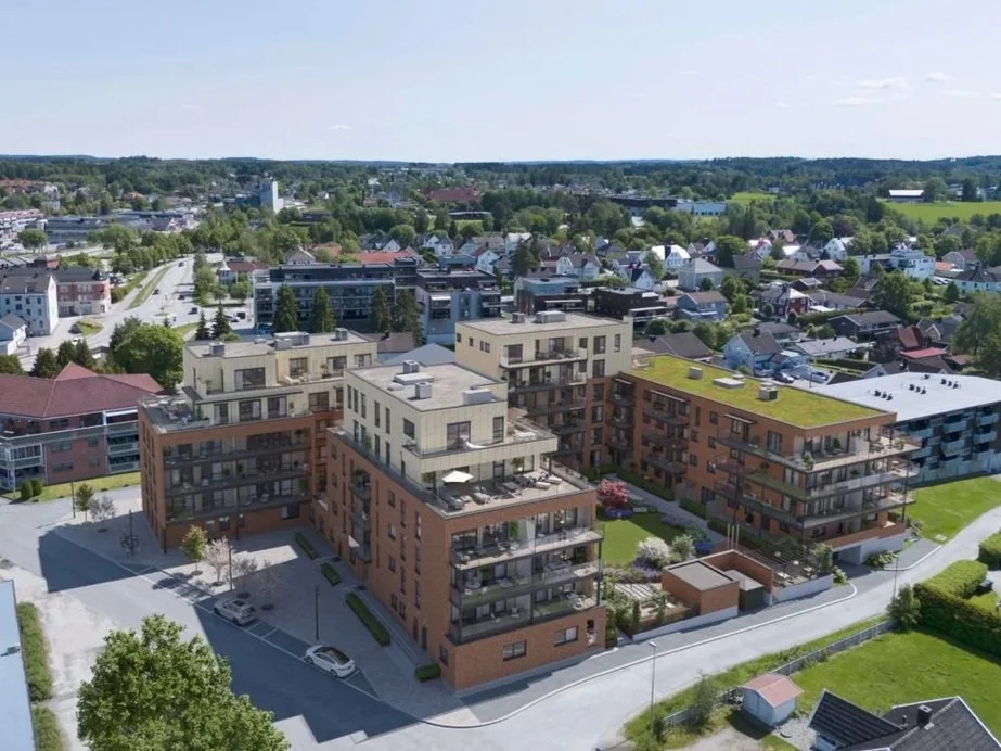 Hovskogen Atrium – 76 moderne leiligheter, med balkong eller terrasse og grønne fellesområder, i et rolig nabolag i Askim.