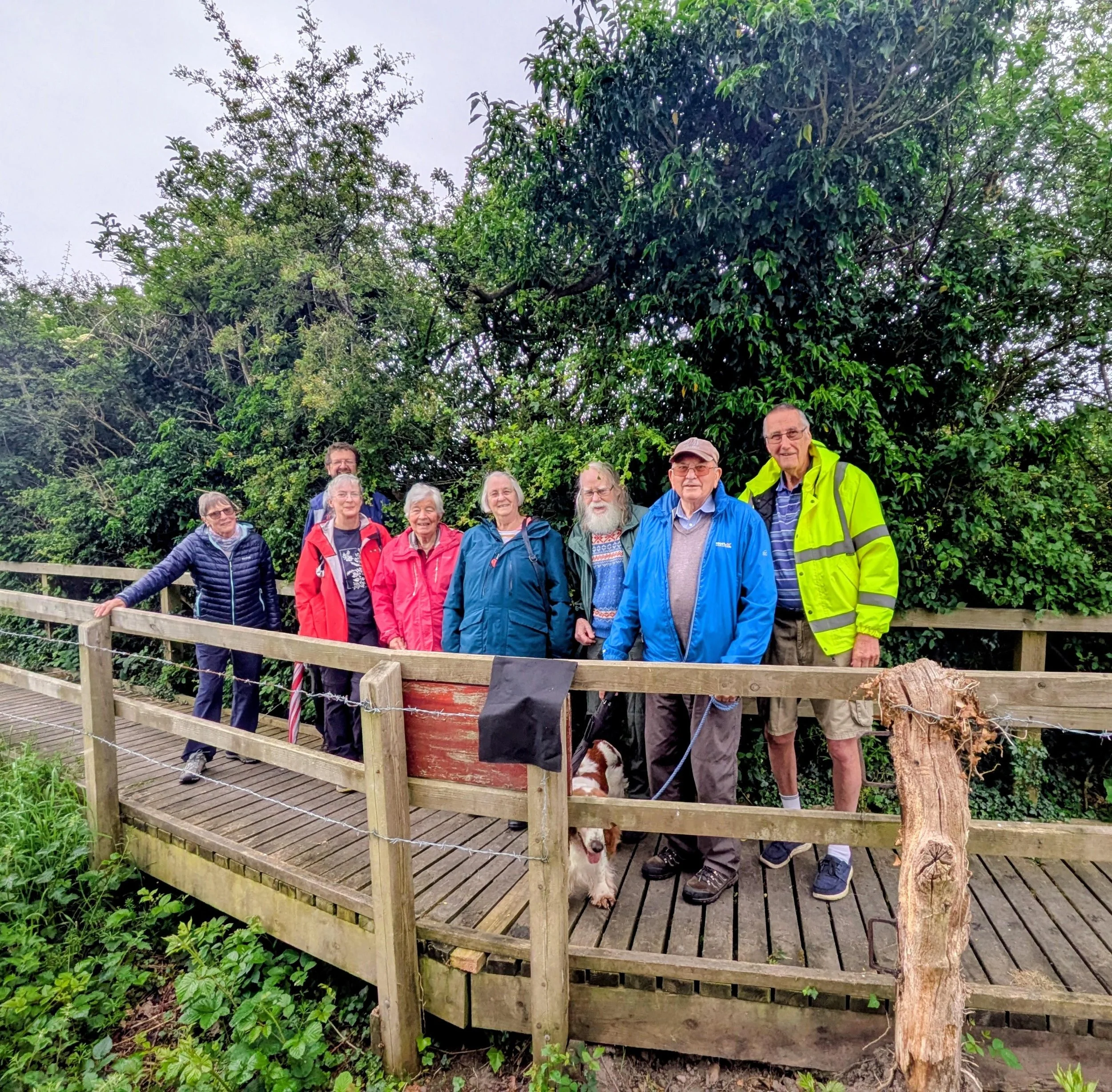 Footpath Group by the plaque for Peter Swash.