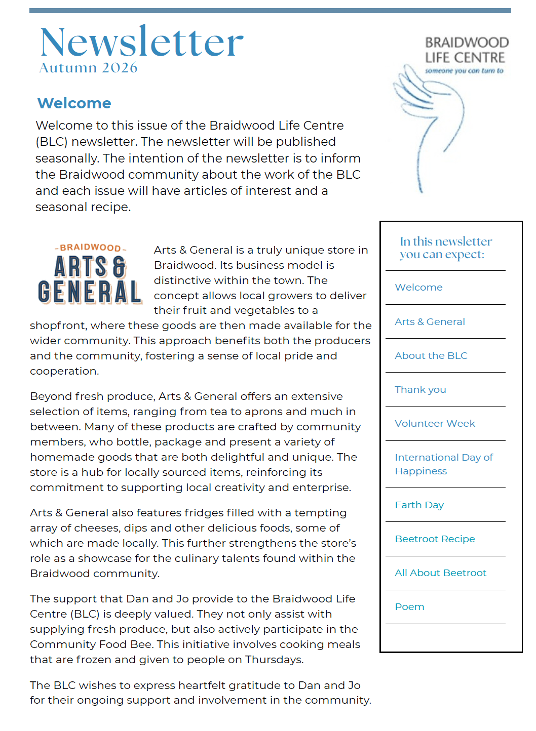 Autumn Newsletter 2026