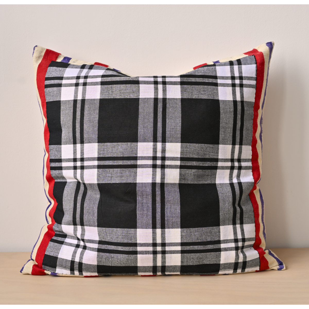 Check on Stripe Cushion by VICKY PYLORIDES
