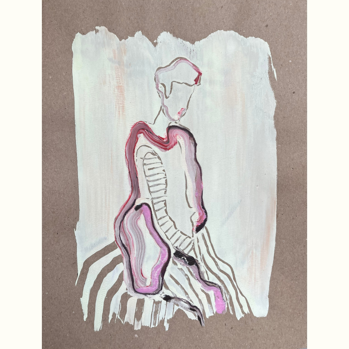 Sitting in Pink by LAUREN MOORE