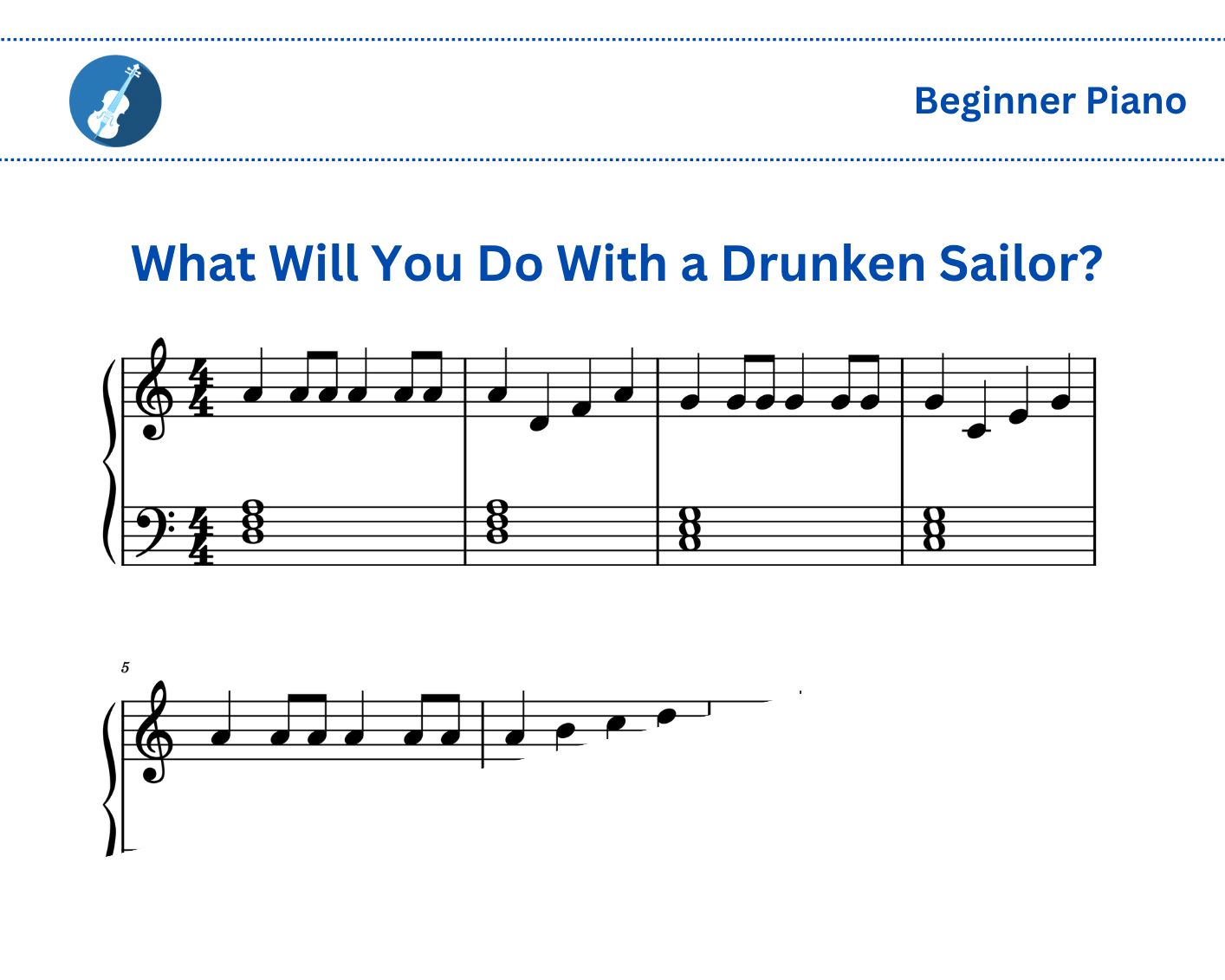 What Will You Do With a Drunken Sailor? [Piano]