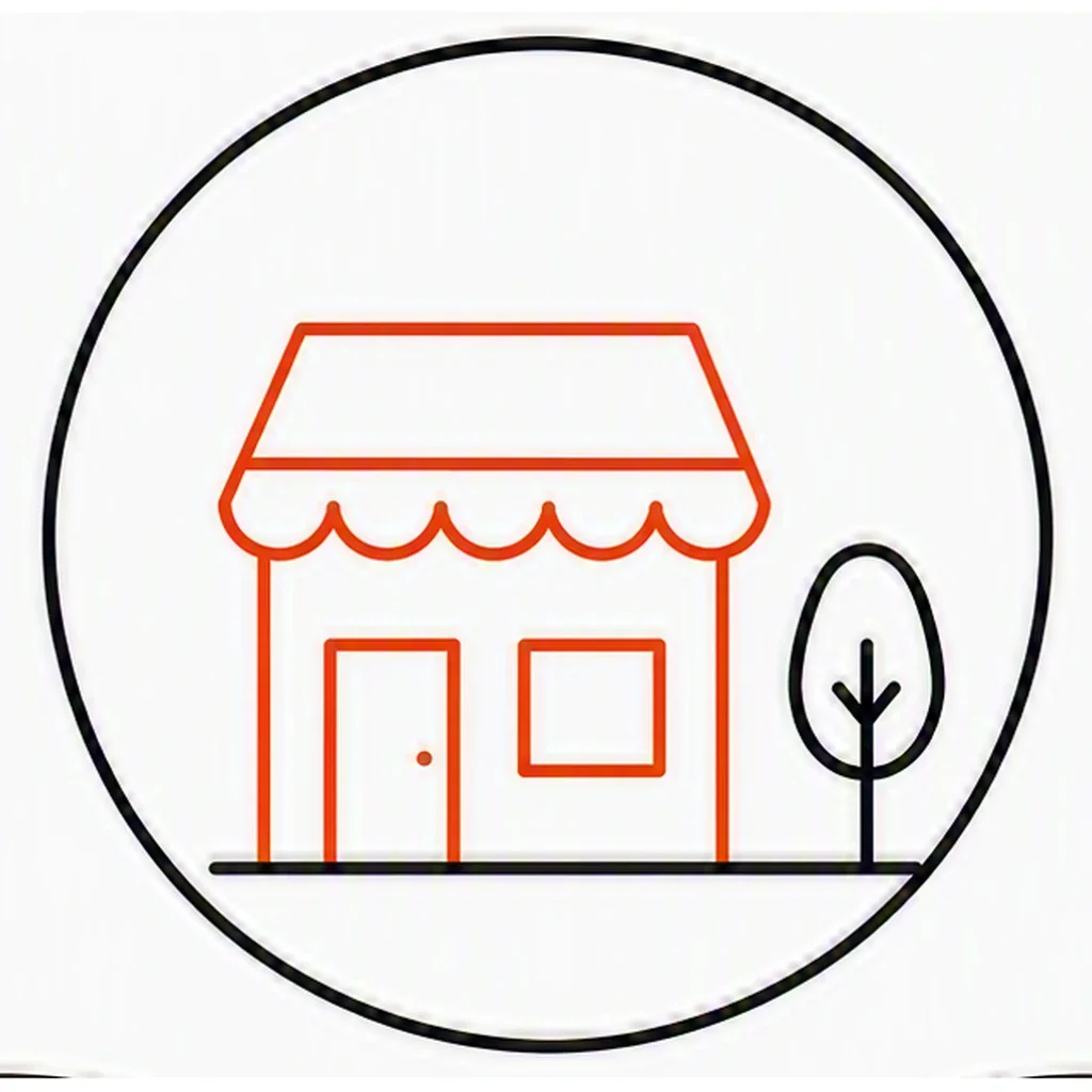 Basic service icon representing local retail businesses and small commercial premises.