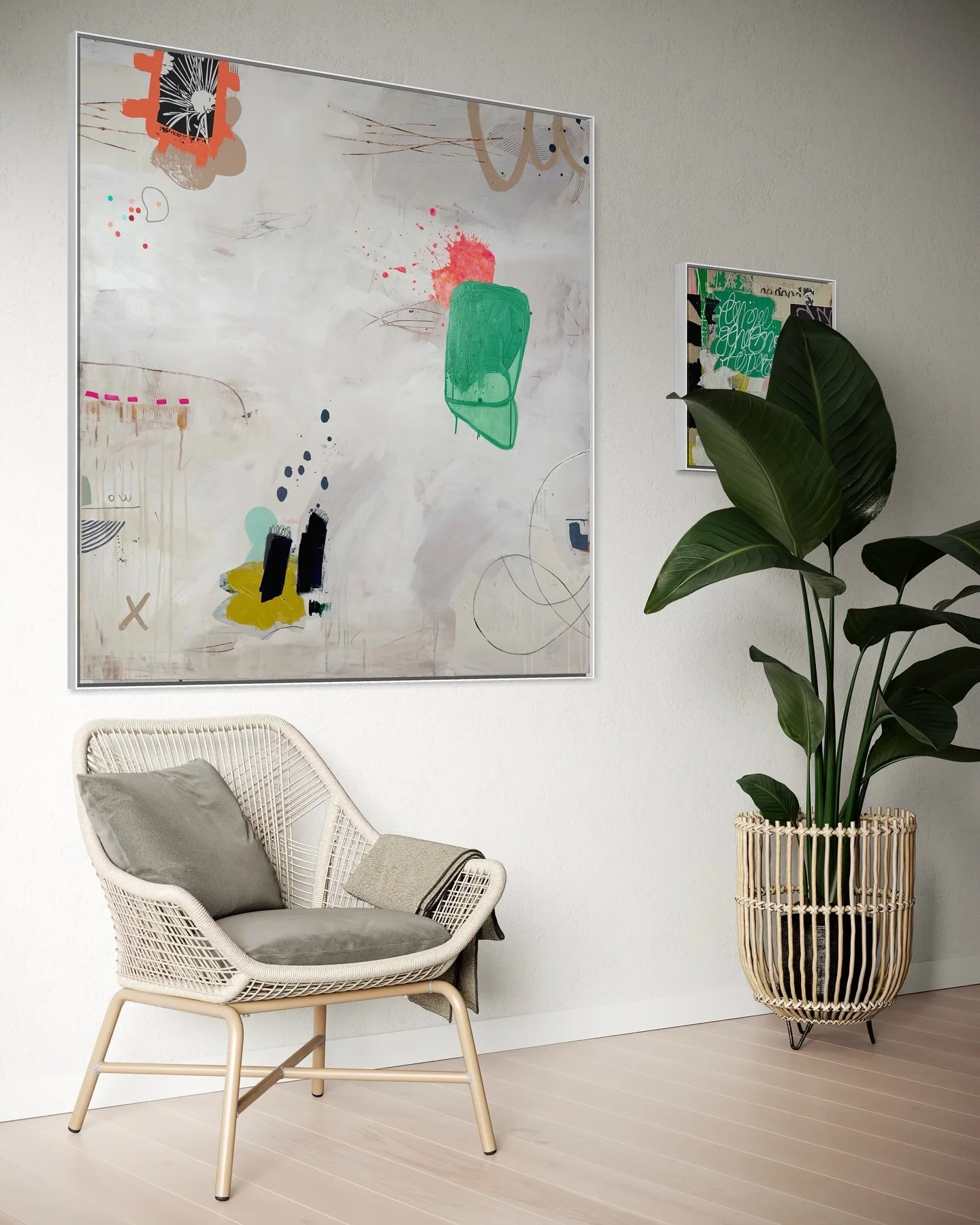 👉 Four new pieces, each with its own vibe&mdash;curious which one&rsquo;s your favorite?
.
.
.
.
#AbstractArt
#abstractpainting
#interiordesign
#EclecticArt
#LargeScaleArt
#ArtForInteriors
#ArtCollector
#artlovers
#InteriorDesigners
#sarahfinucane
#