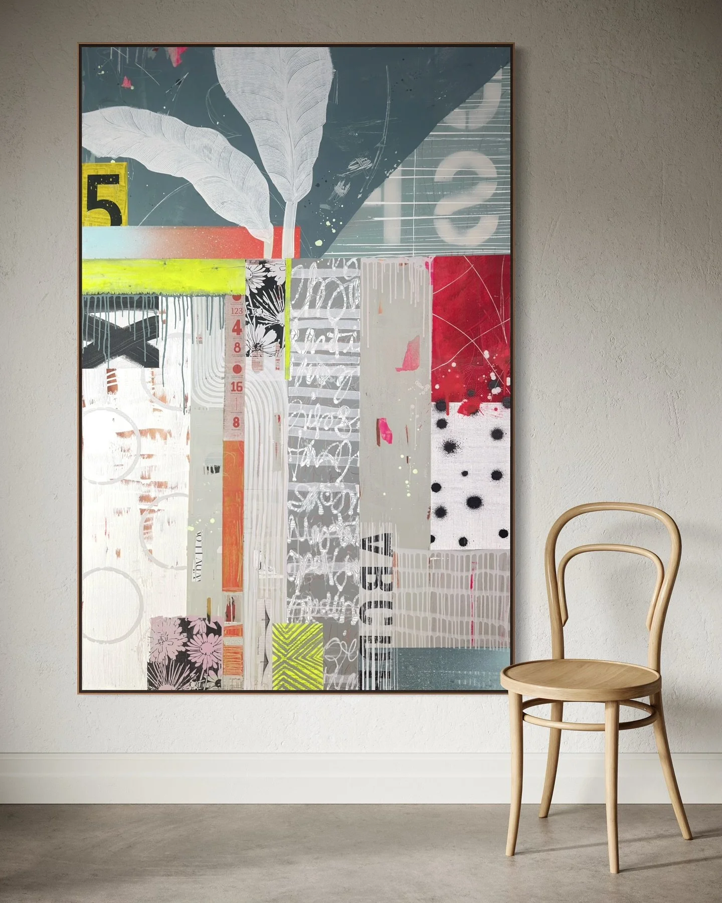 From the Colorblock Collection &mdash; layered geometry, bold pattern, and rhythmic texture. Modern design energy with an whimsical edge.
.
.
.
.

#colorblockart #modernabstractart #contemporarypainting #mixedmediaart #geometricart #artforinteriors #