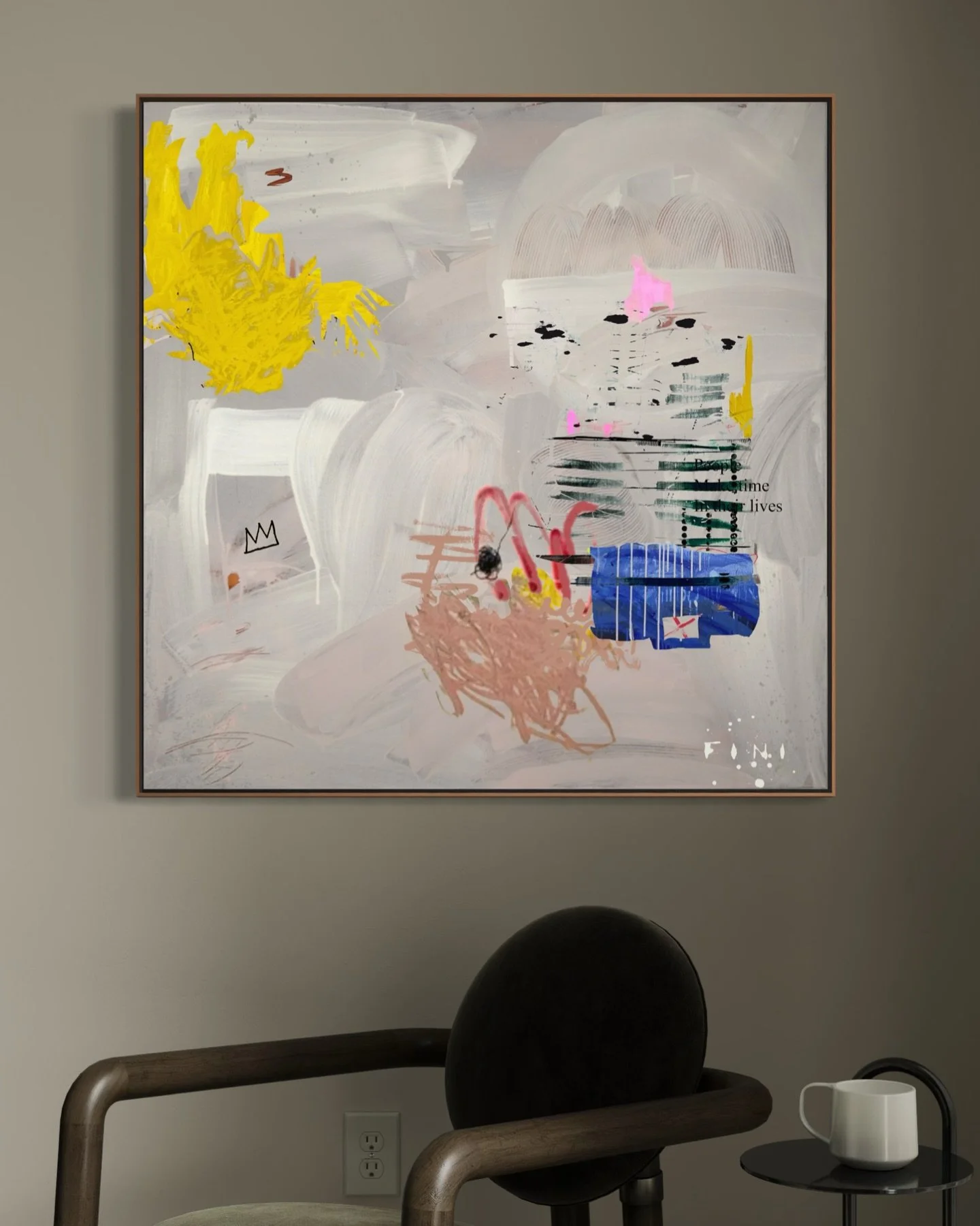 Play it safe with the sofa. Go big with the art! 💥
.
.
.
.
.
.
#contemporayart #artcollectorsofinstagram #emergingartists #abstractsonfire #sarahfinucane