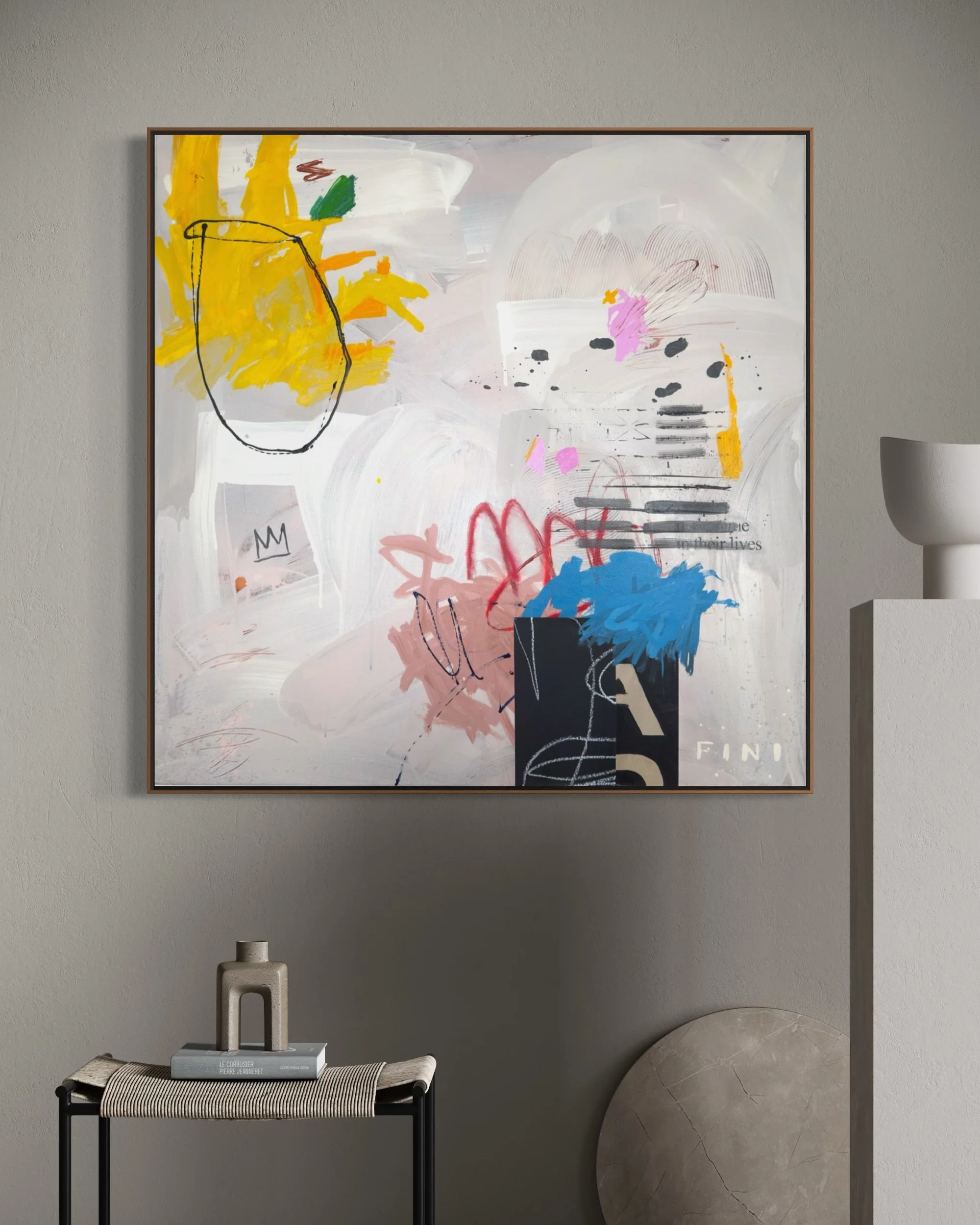 A study in midimalism&hellip;.Soft ground. Witty punctuations. This new series is so clear &mdash; that quiet riot energy. The space between holding back and pushing forward. Five pieces. More on the way 🔜.
.
.
.
#velvetedge 
#sarahfinucane
#midimal