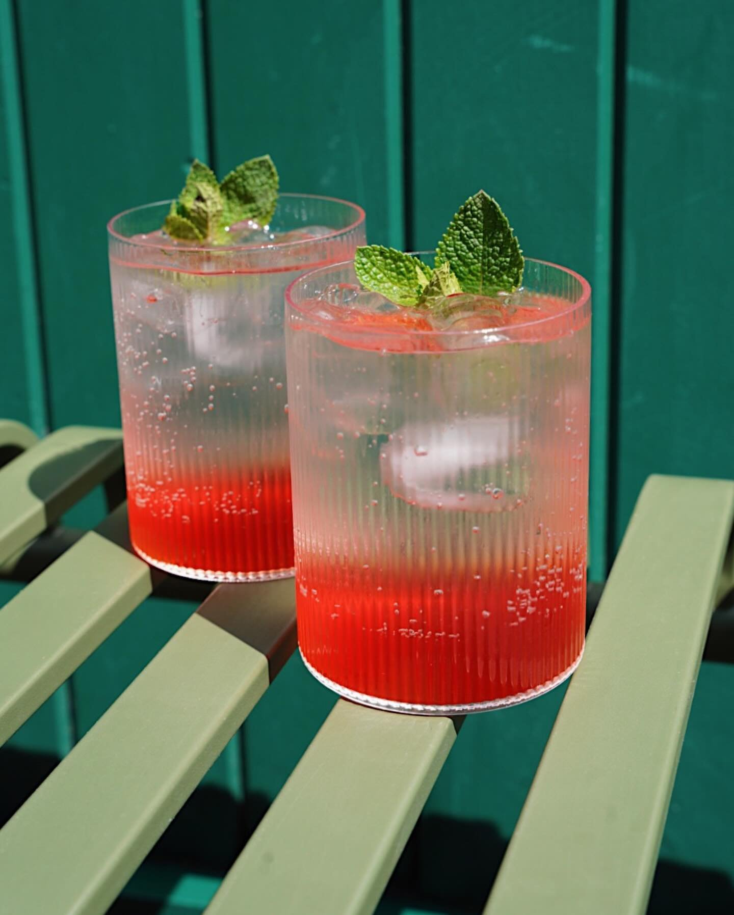Summer Soda - Sparkling soda made with housemade fresh Strawberry &amp; Lime cordial served with mint garnish🍓🍋&zwj;🟩