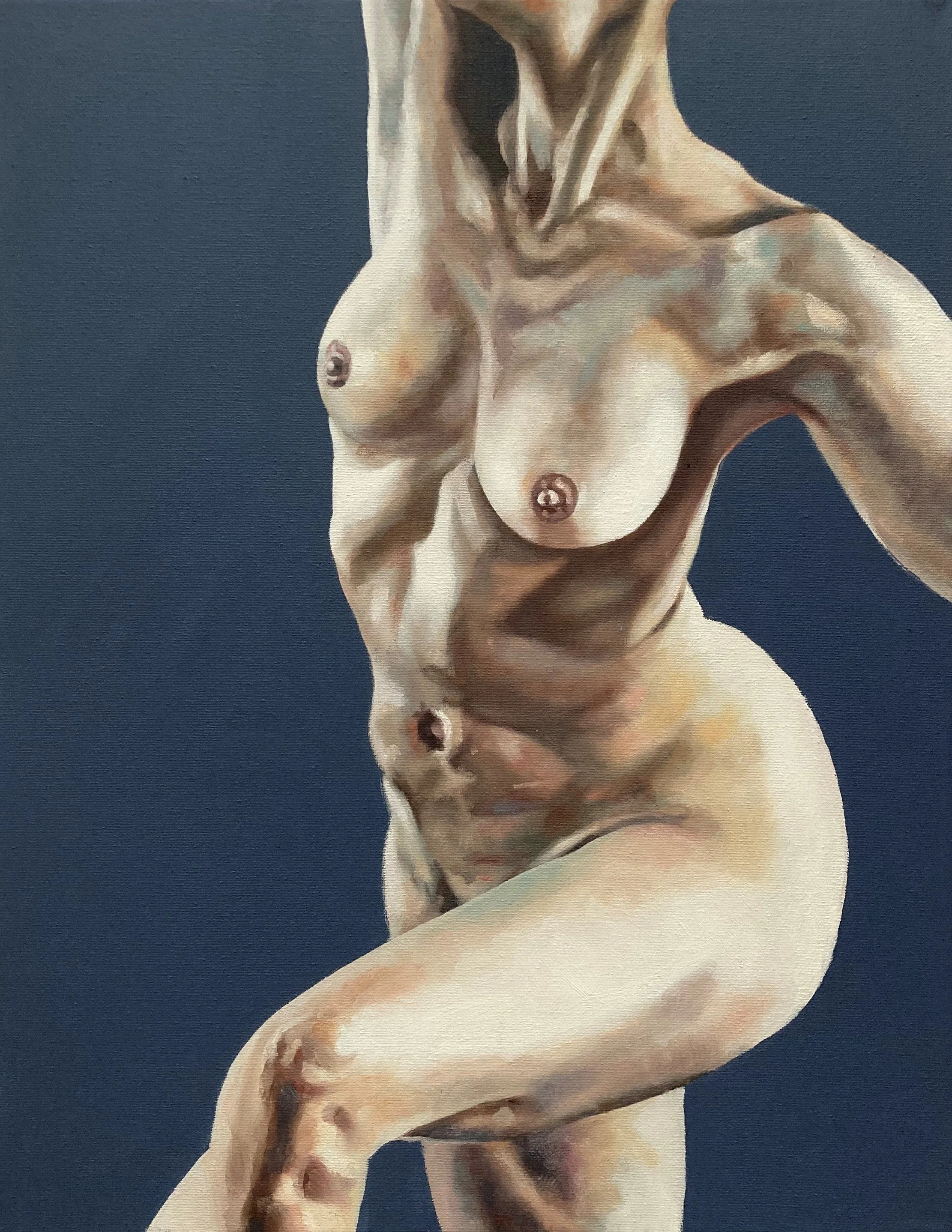 Female study on Blue No.3
35 x 45cm Oil on canvas
£280
