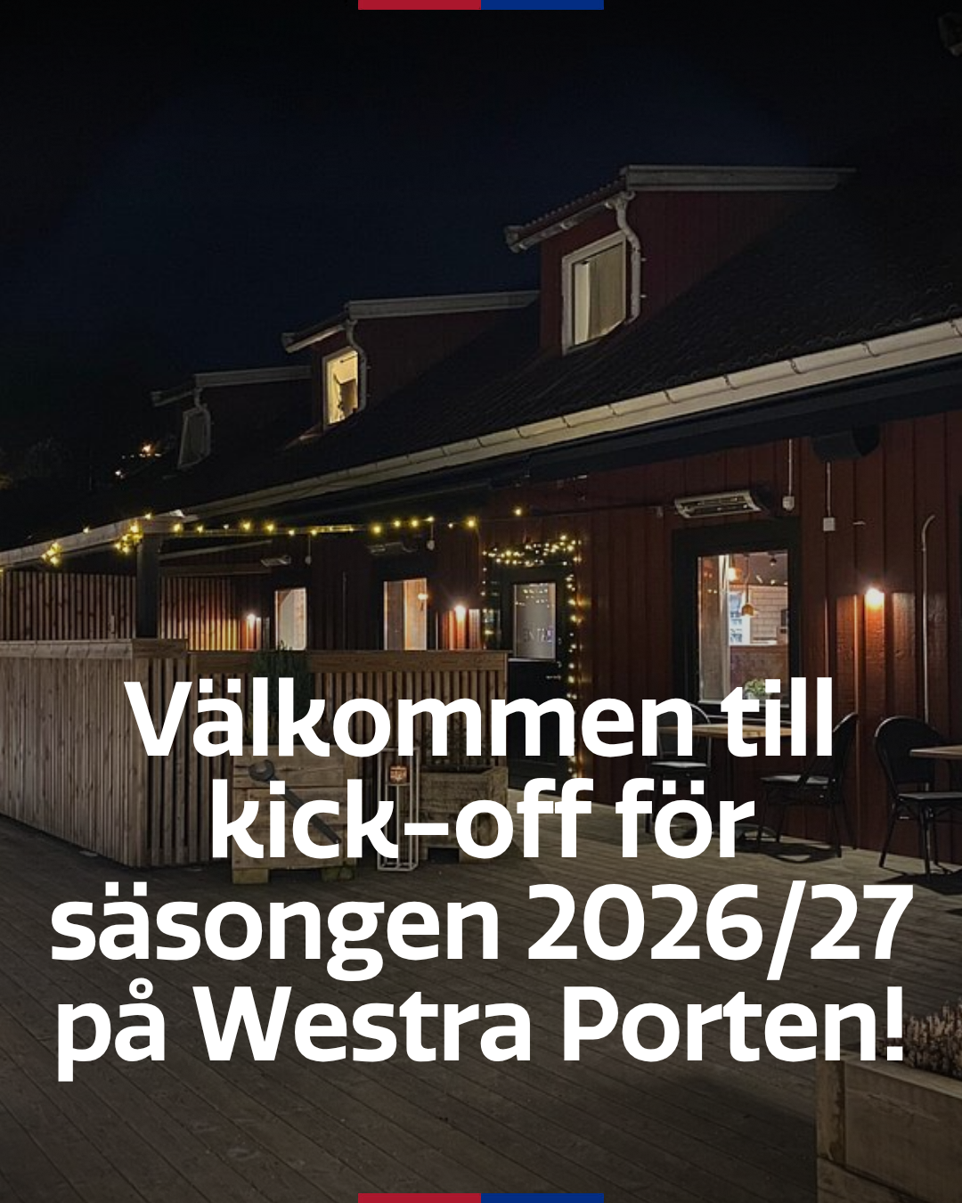 Kick-off 19 September på Westra Porten