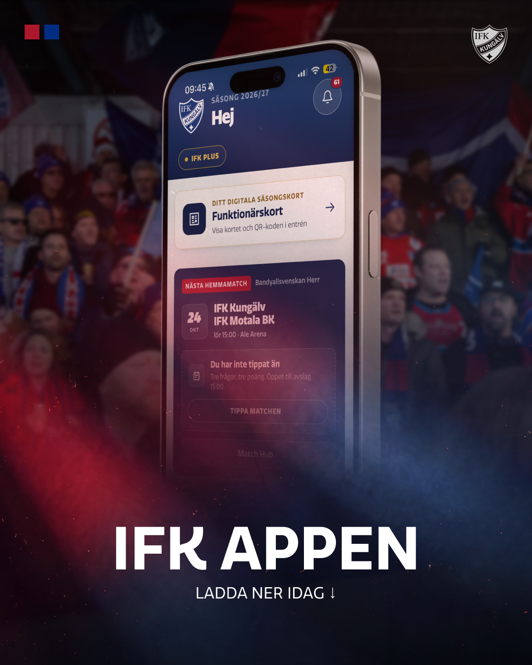 Nu lanserar vi IFK Kungälvs nya app