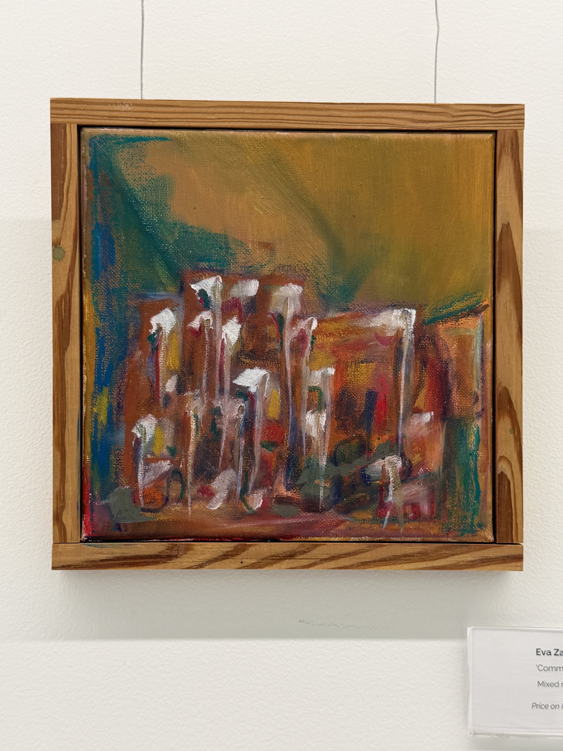 Community, 2024. Painting by Eva Zasloff, shown in Palingenesis at Gallery 1832, LabCentral, Cambridge, MA.