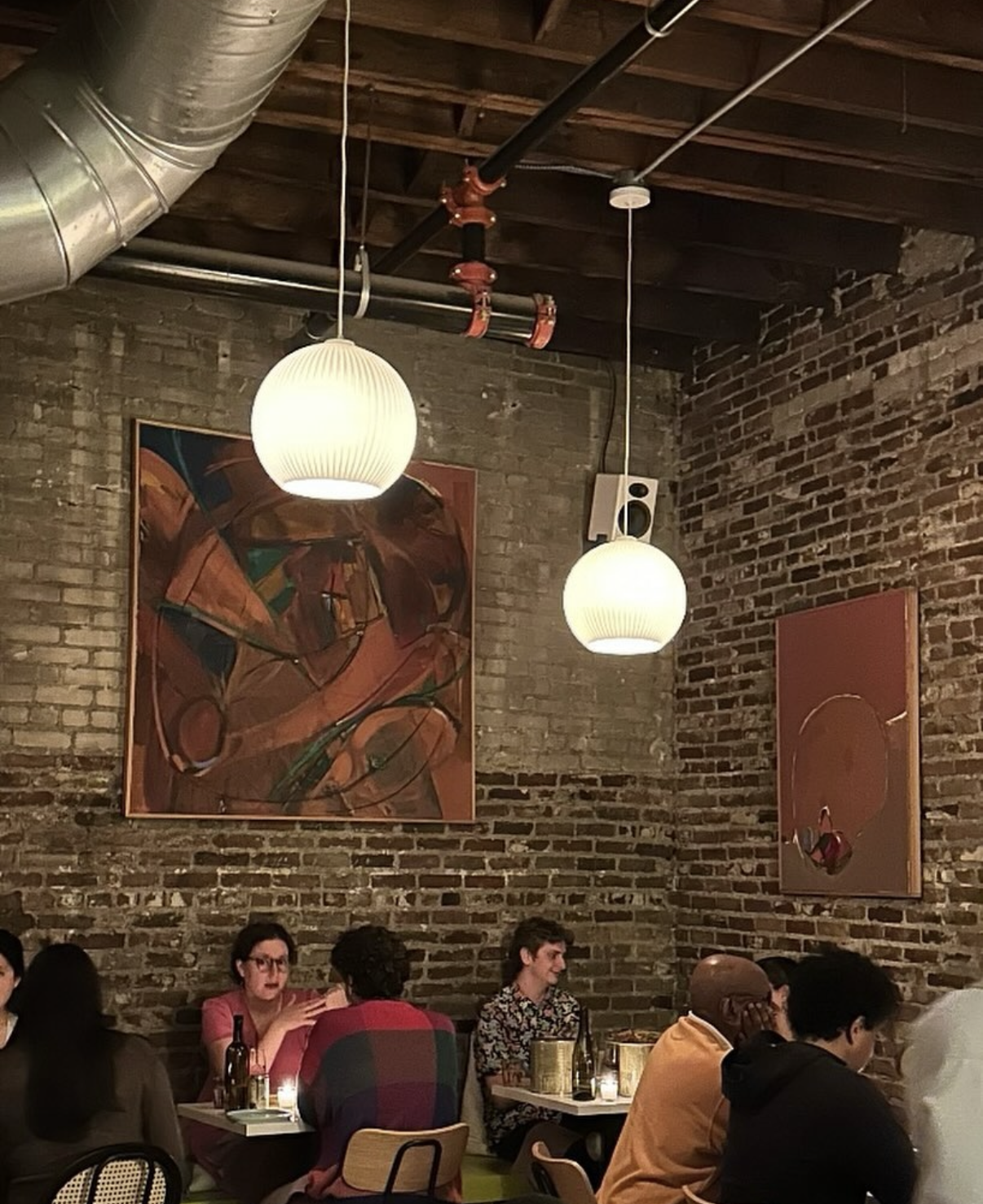 painting by Eva zasloff at junebug restaurant. Somerville, ma. 