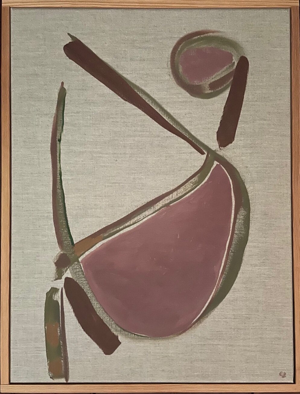 ‘Stretching in 2021,’ 2021. Oil on linen, 18 x 24 in.