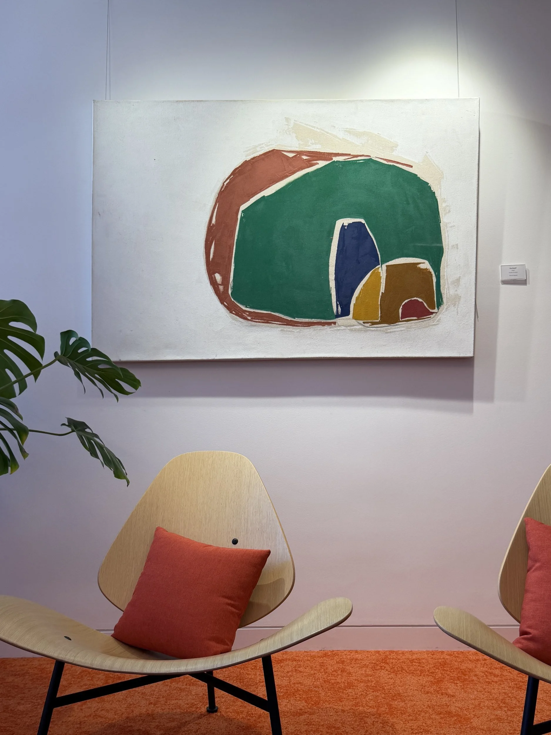 Cozy, 2025. Painting by Eva Zasloff, shown in Palingenesis at Gallery 1832, LabCentral, Cambridge, MA.