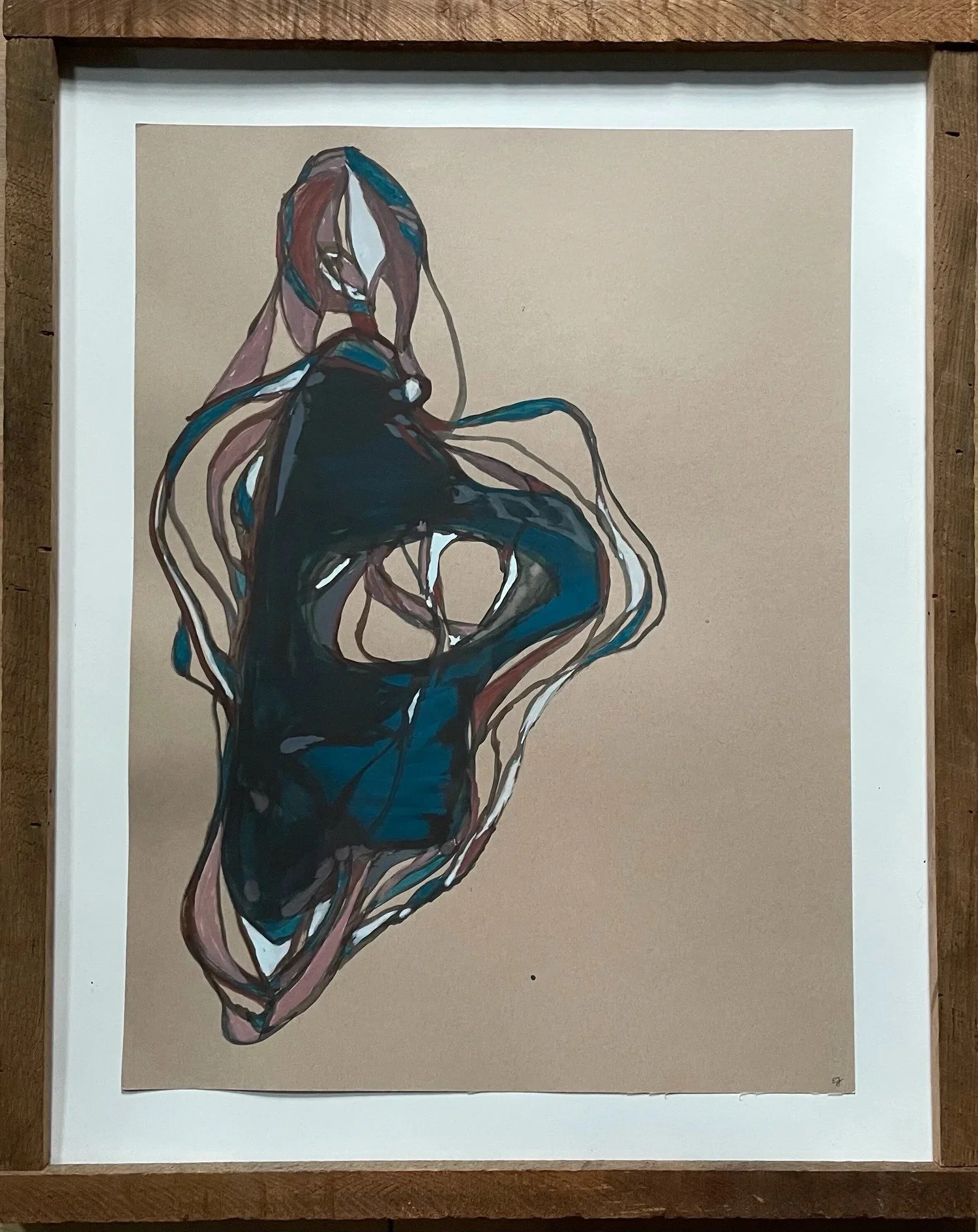 Being human, painting by Eva Zasloff. 2020. Acrylic on paper, 20 x 24 in.