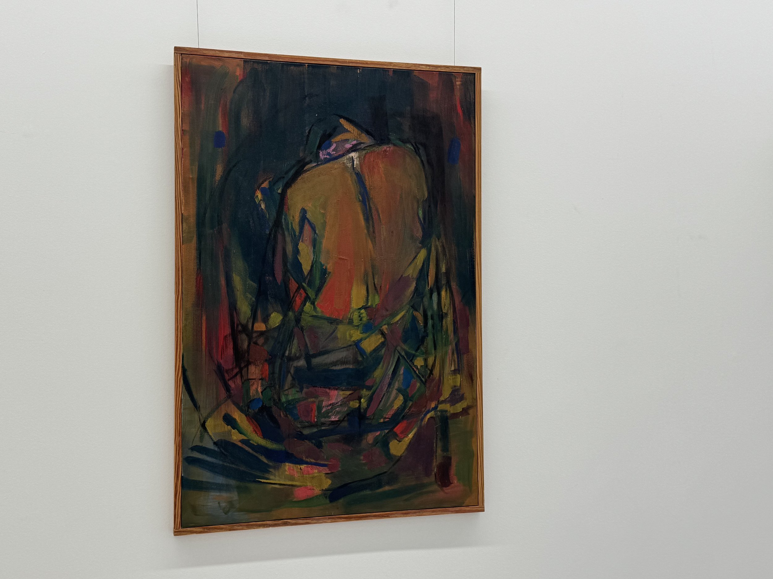 Self Portrait, 2023. Painting by Eva Zasloff, shown in Palingenesis at Gallery 1832, LabCentral, Cambridge, MA.