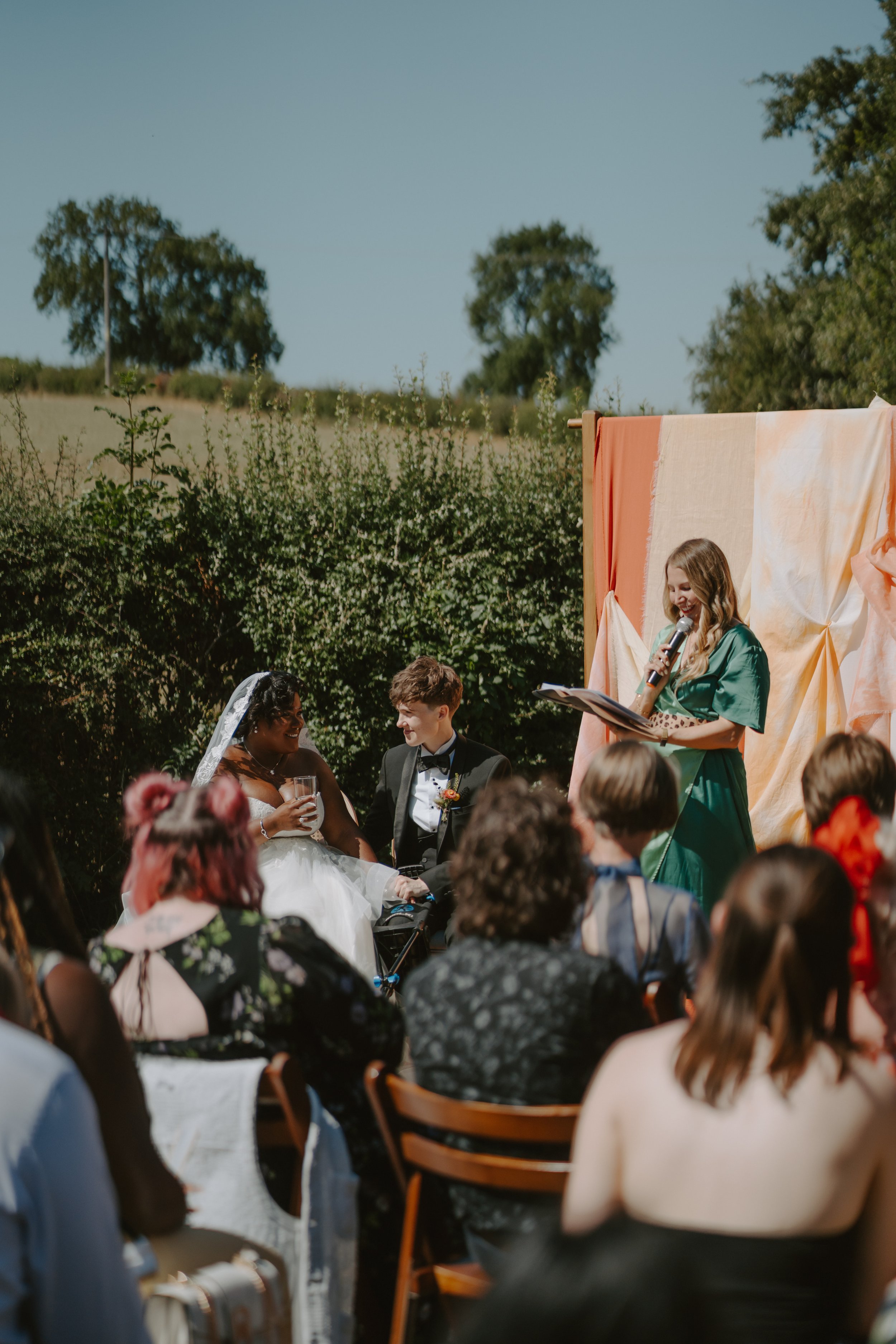 LGBTQI+ wedding ceremony led by humanist celebrant