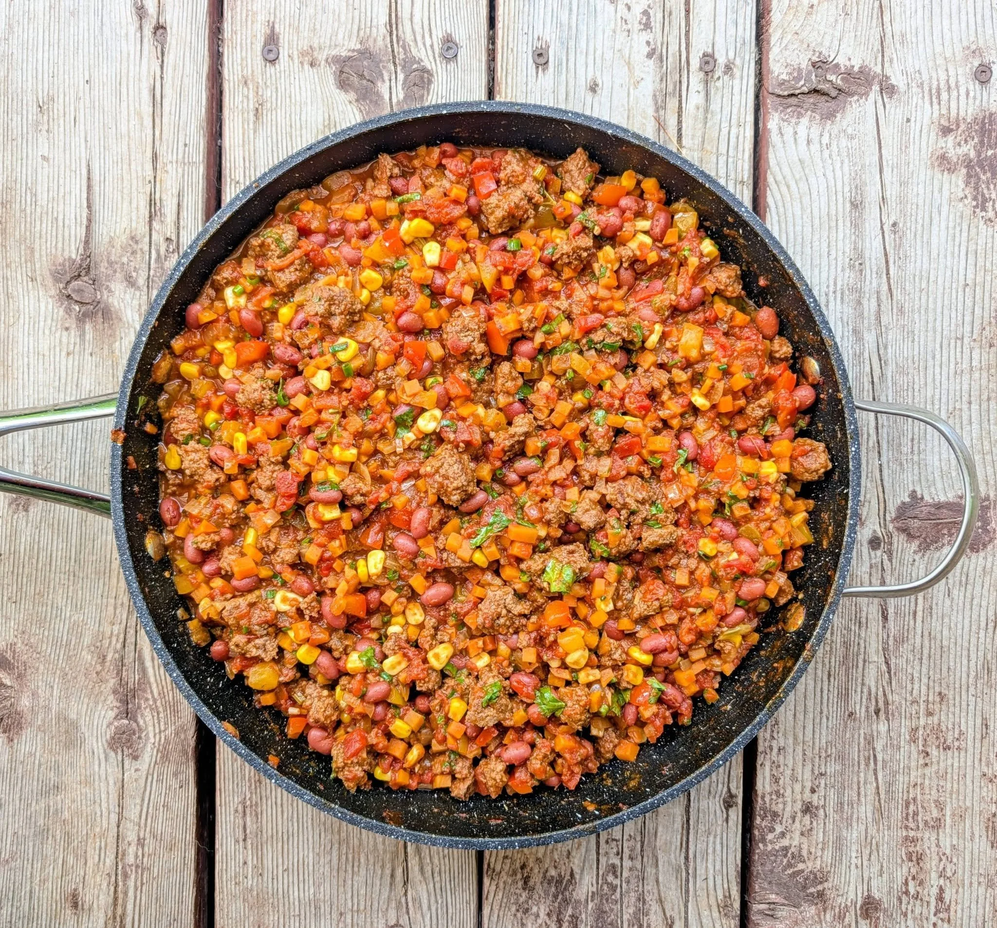 Chili au maïs et à la patate douce