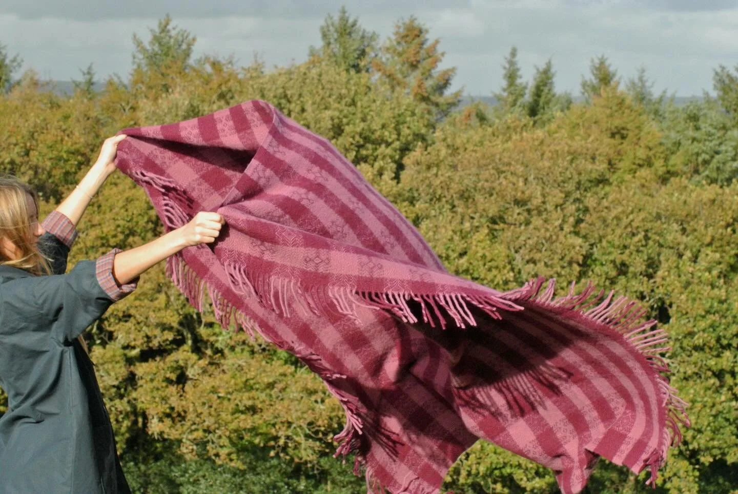 Vi’s Rose Blanket, inspired by textiles passed down by Grandma Vi, the first generation of Trevayne Farm. 
Part of our Autumn Curation. Sign up to our newsletter to learn more and receive a discount code.