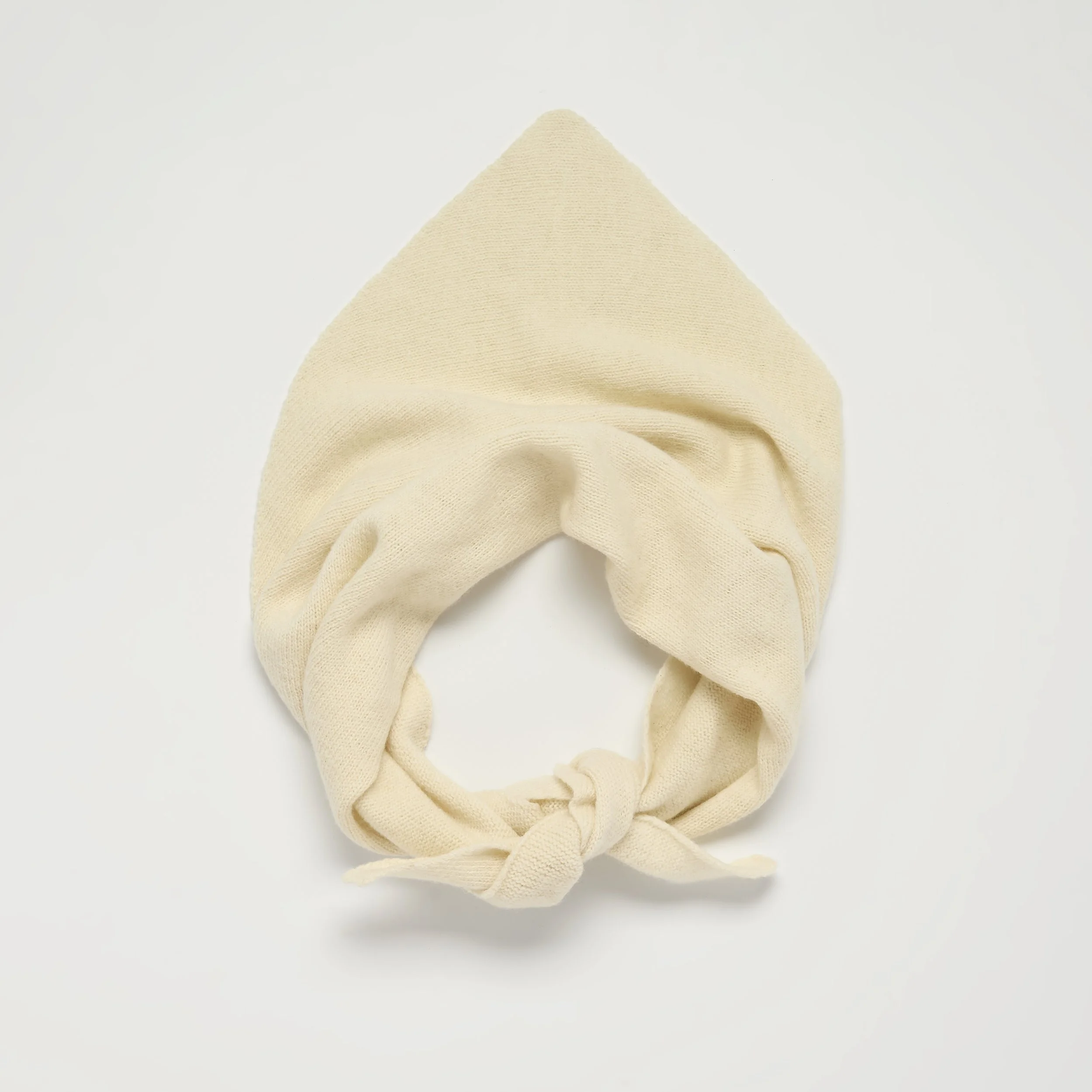 Cream (Merino + Romney) Triangle Scarf