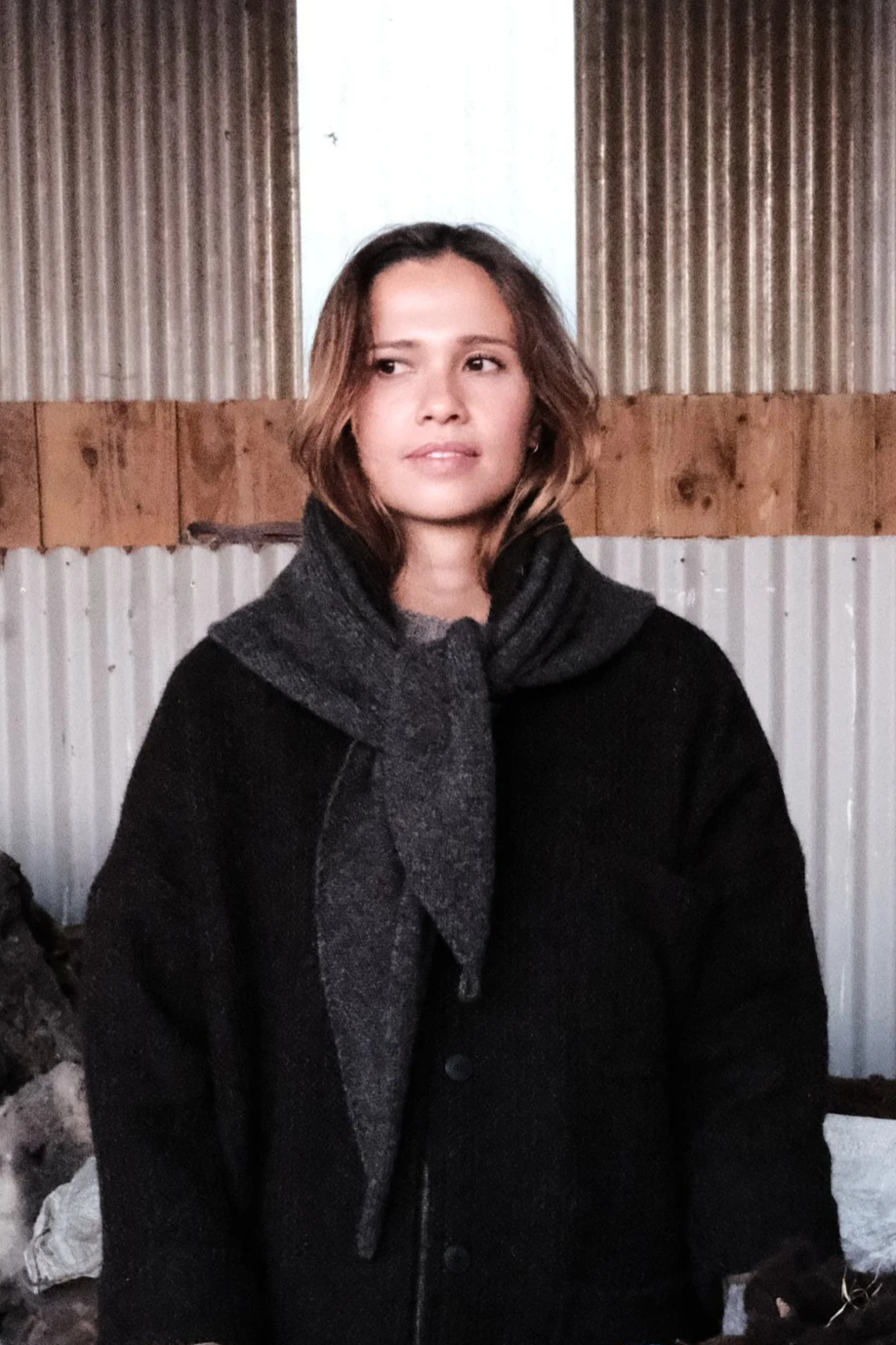 Grey (Coloured Dorset) Triangle Scarf