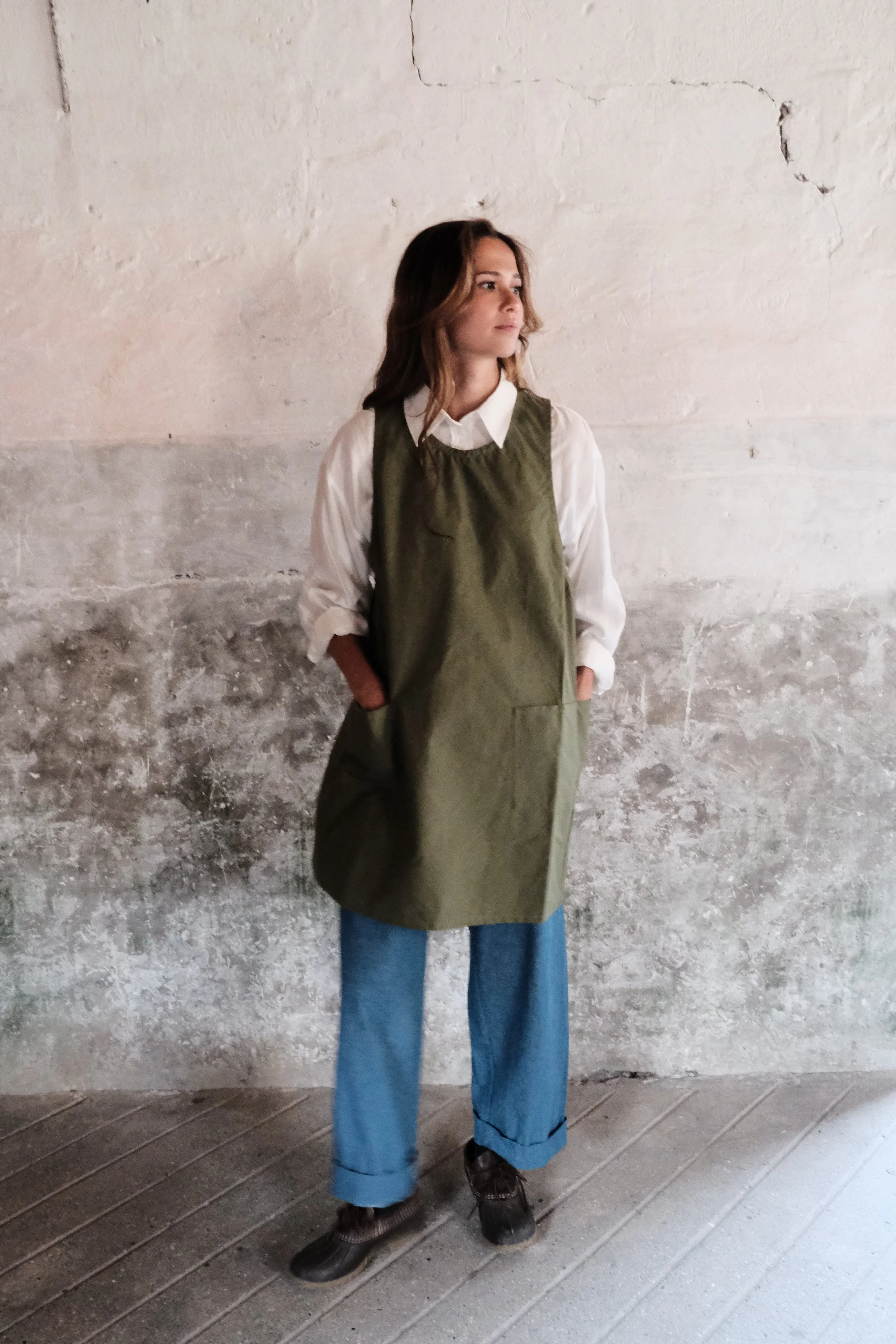 Olive Pinafore Apron