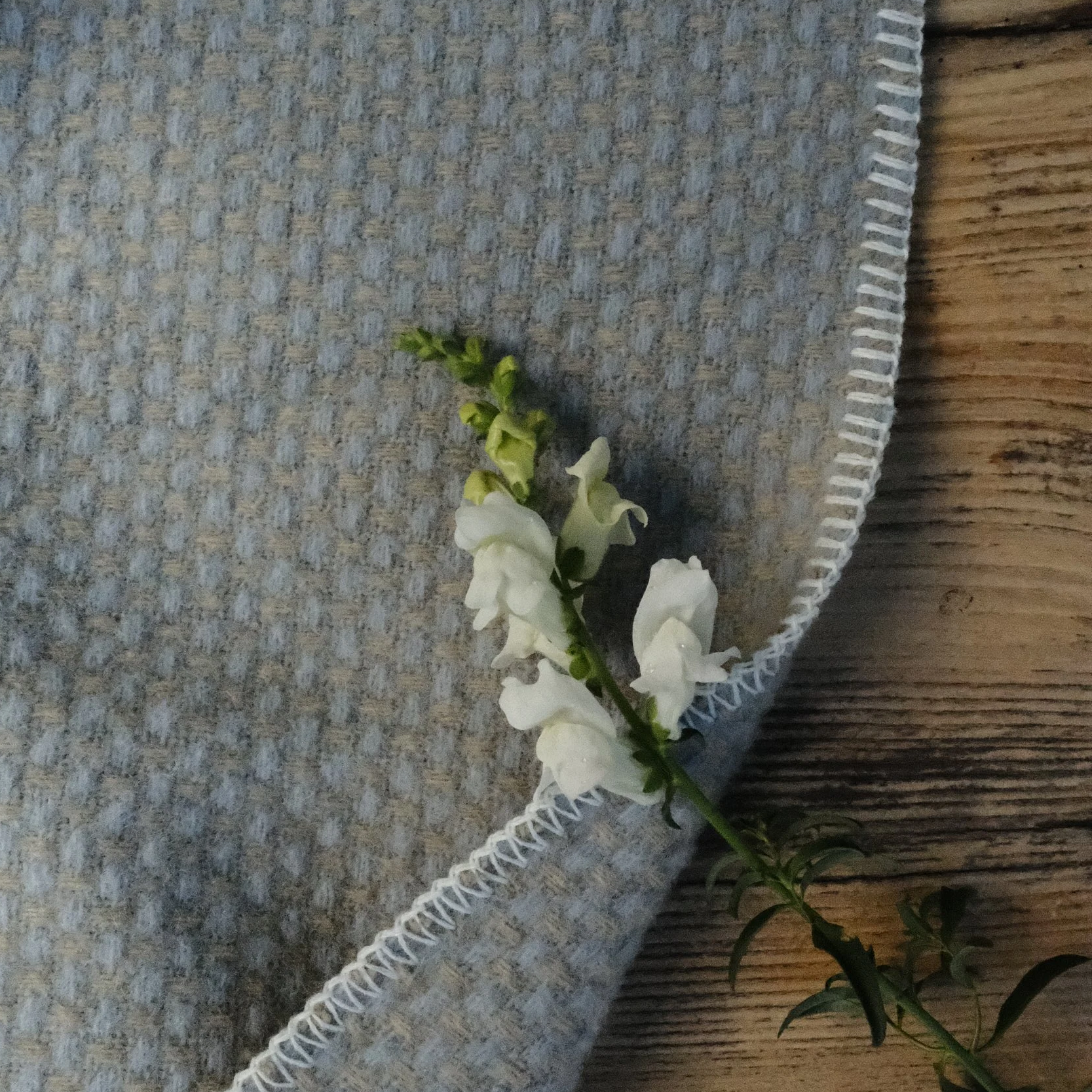 Powder Blue Twill Throw