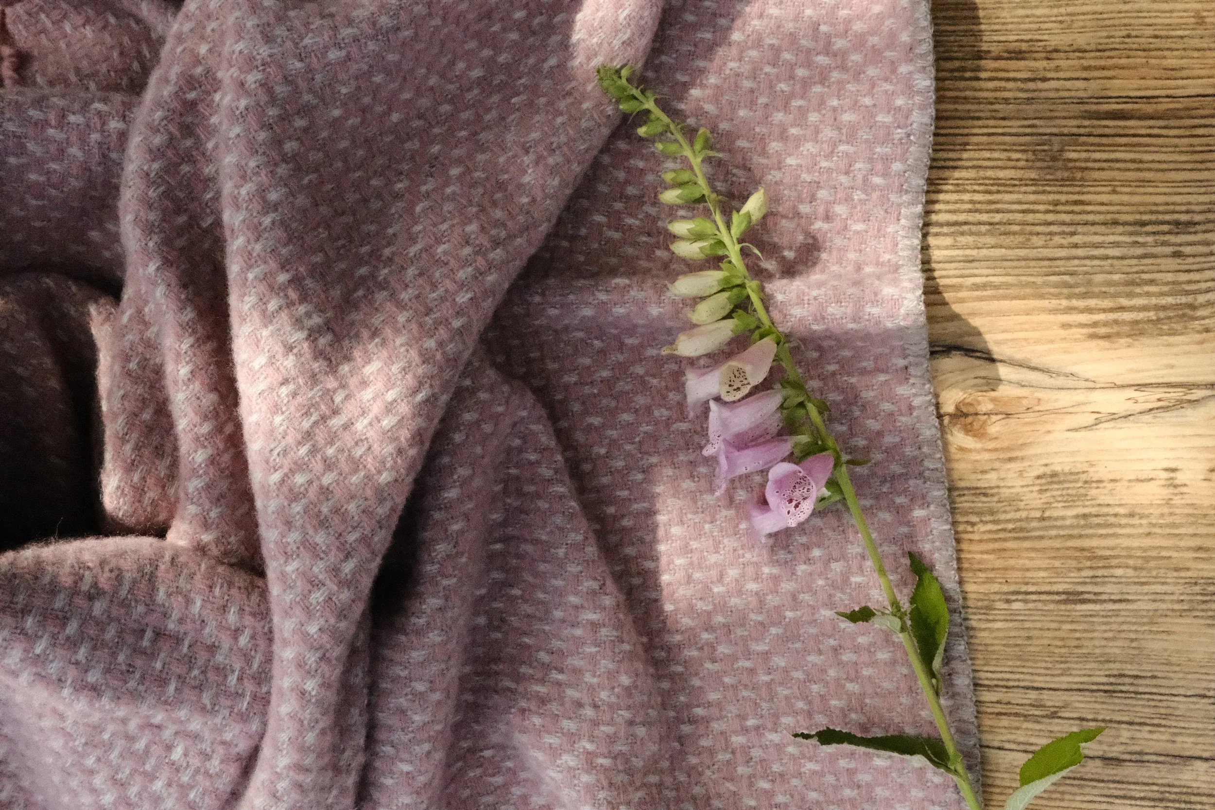 Pink Dusk Twill Throw