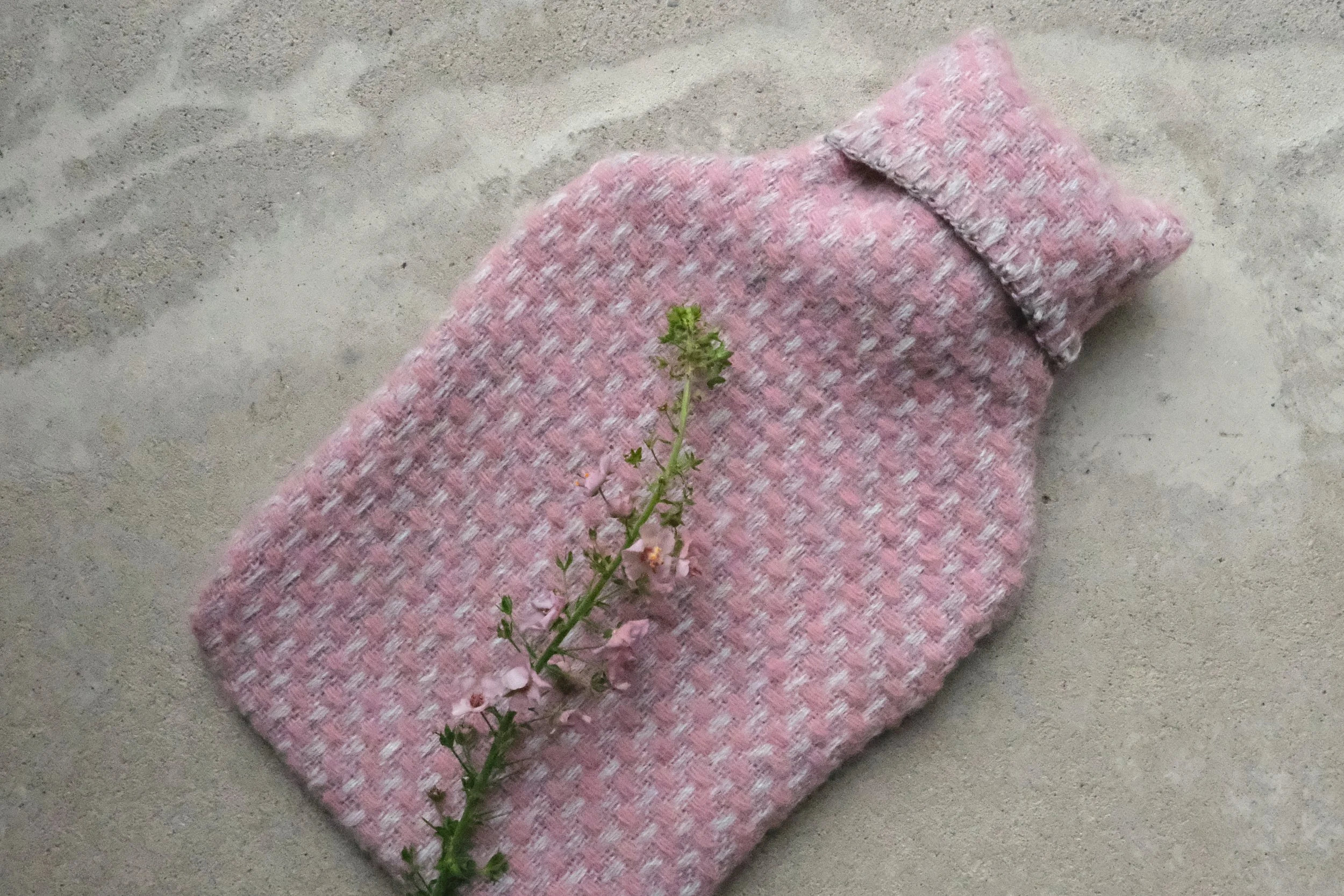 Pink Dusk Twill Hot Water Bottle